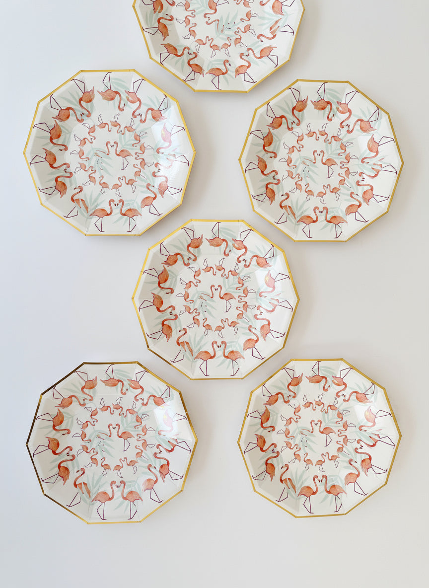 Flamingo Small Plates (set Of 8)