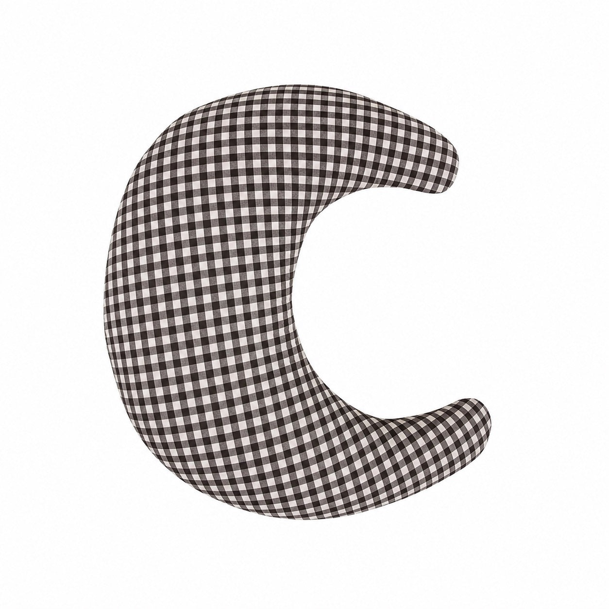 Beige Gingham Ruffle Nursing Pillow Cover