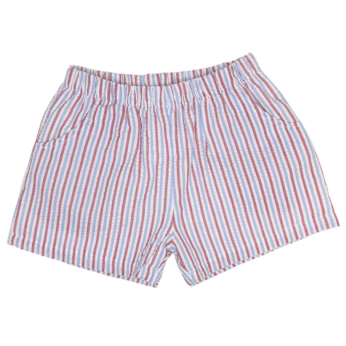 Boy's Seersucker And Gingham Shorts (shorty Length)