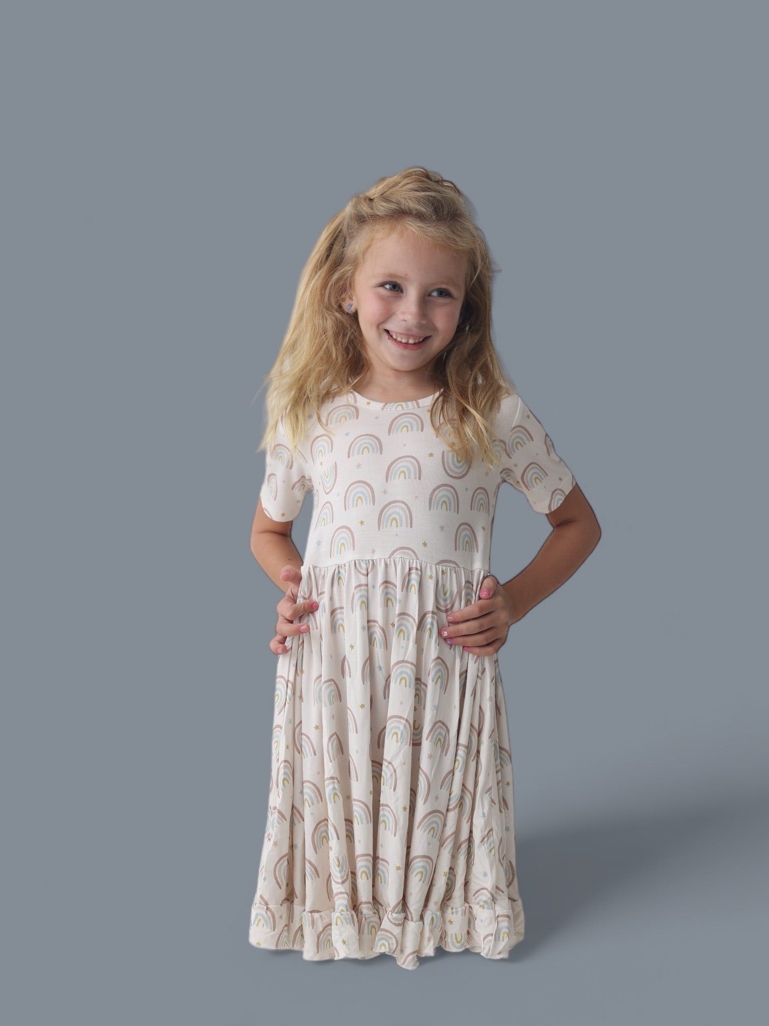 Exclusive Raleigh's Rainbows Dream Ruffle Dress
