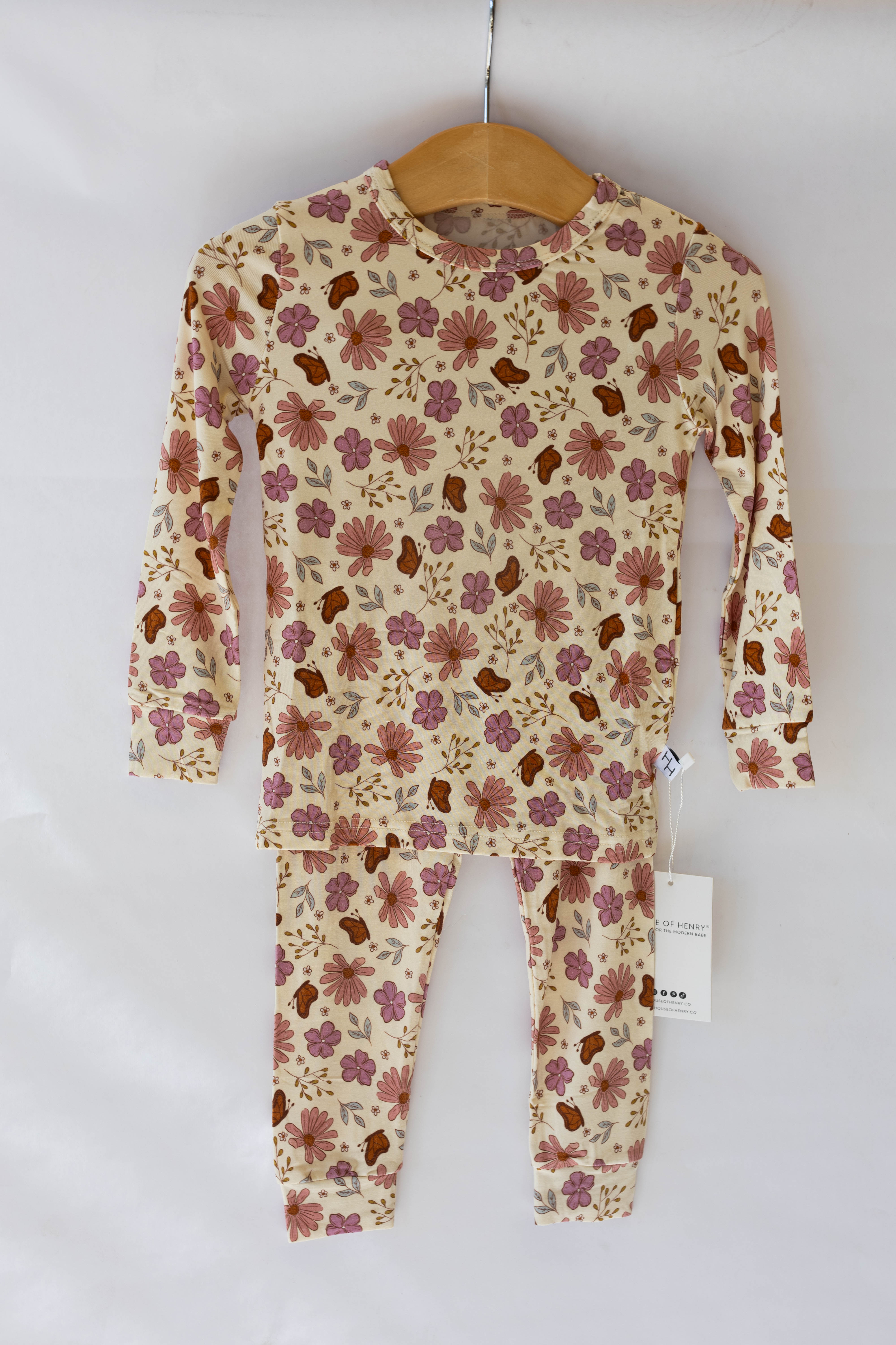 Floral Butterfly 2 Piece Pj's