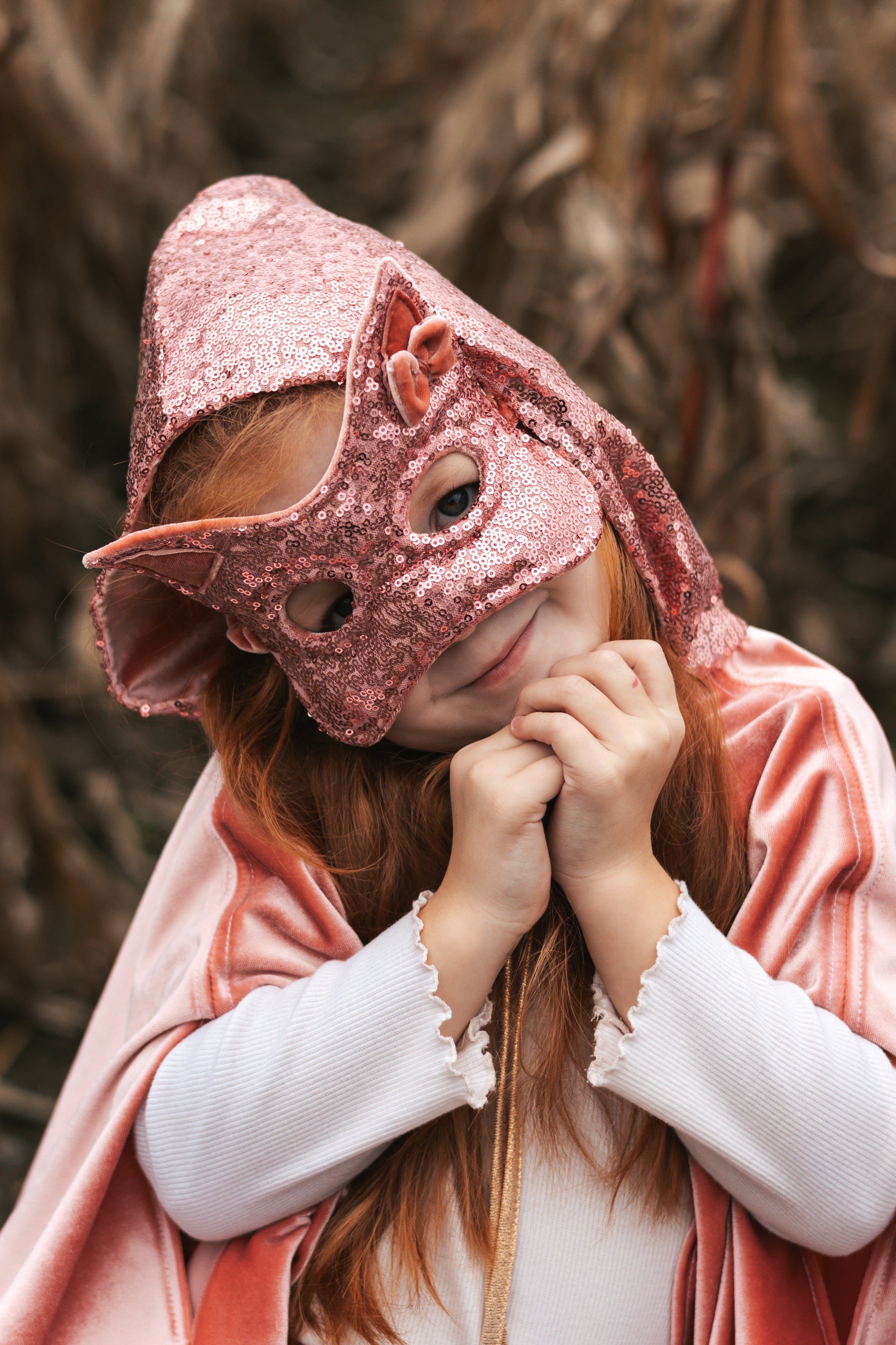 Pink Sequins - Cat Mask