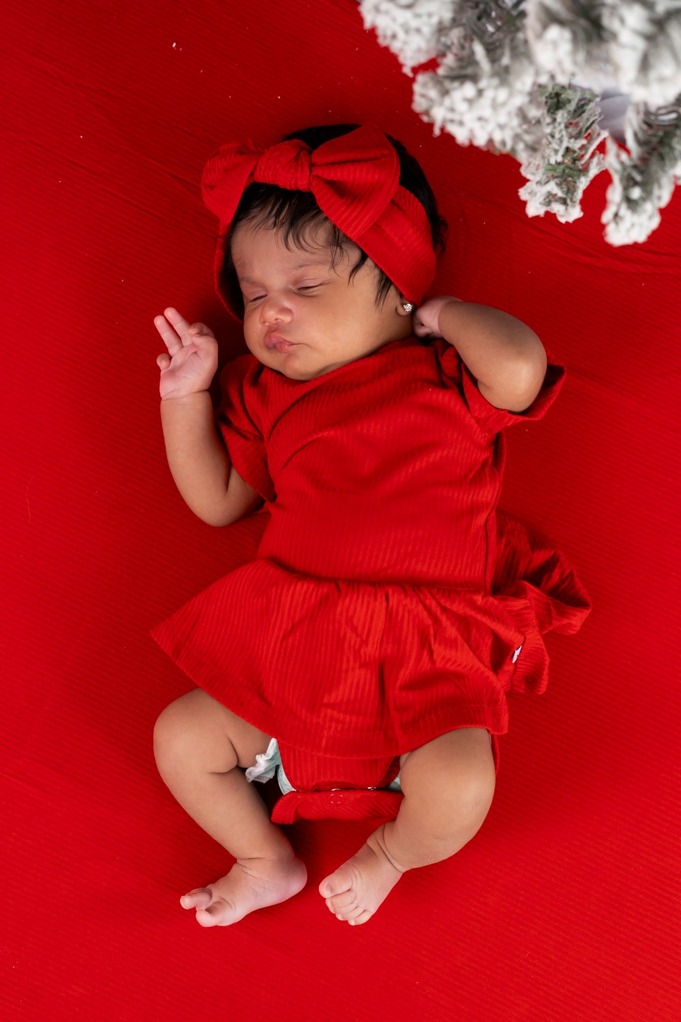 Red Rib Dream Bodysuit Dress