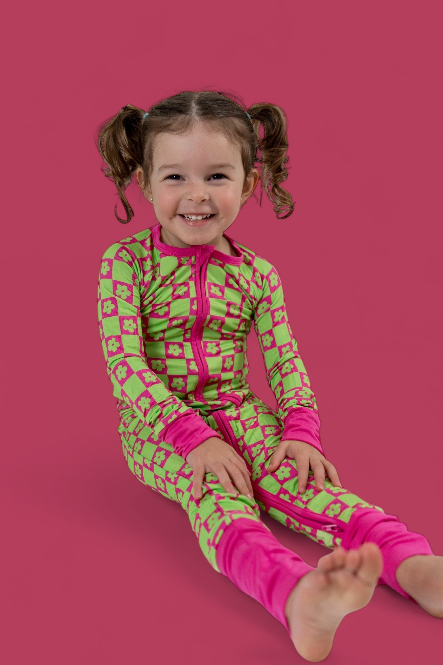 Wild Daisy Checkers Dream Romper