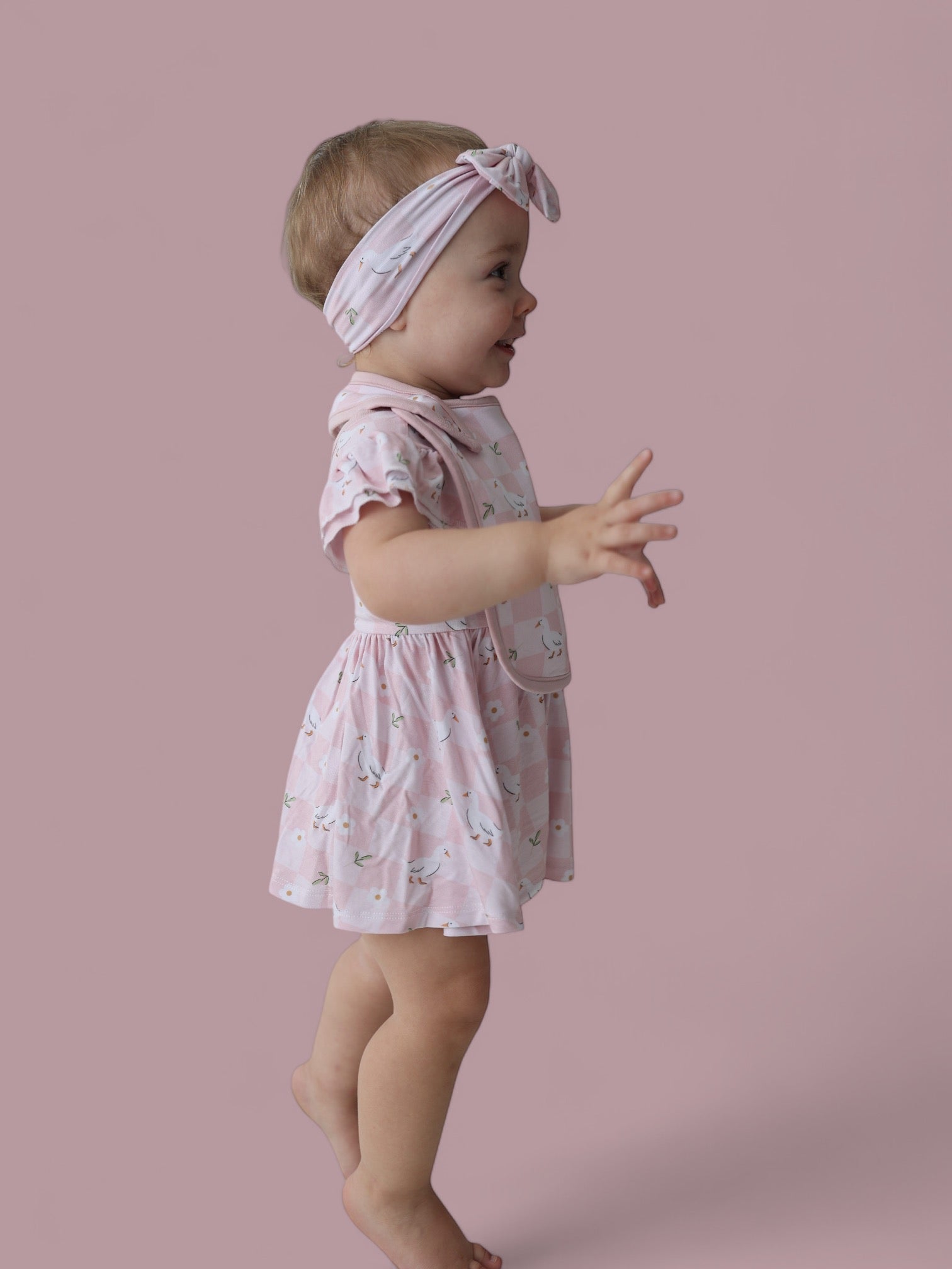 Exclusive Ducks And Daisies Dream Cap Sleeve Bodysuit Dress