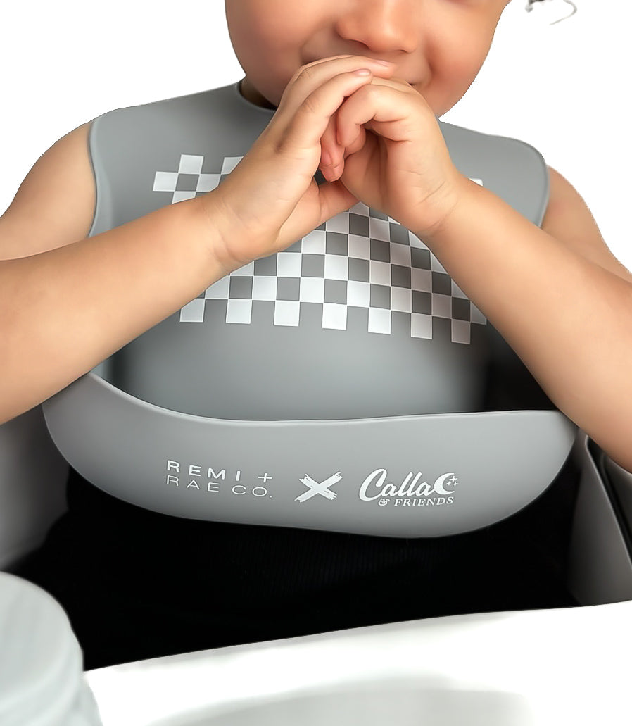 Checked Out Bib - Gray