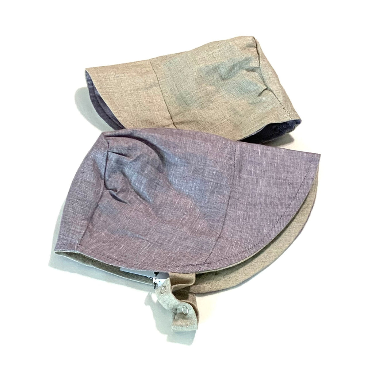 Bonnet In Organic Plum Linen
