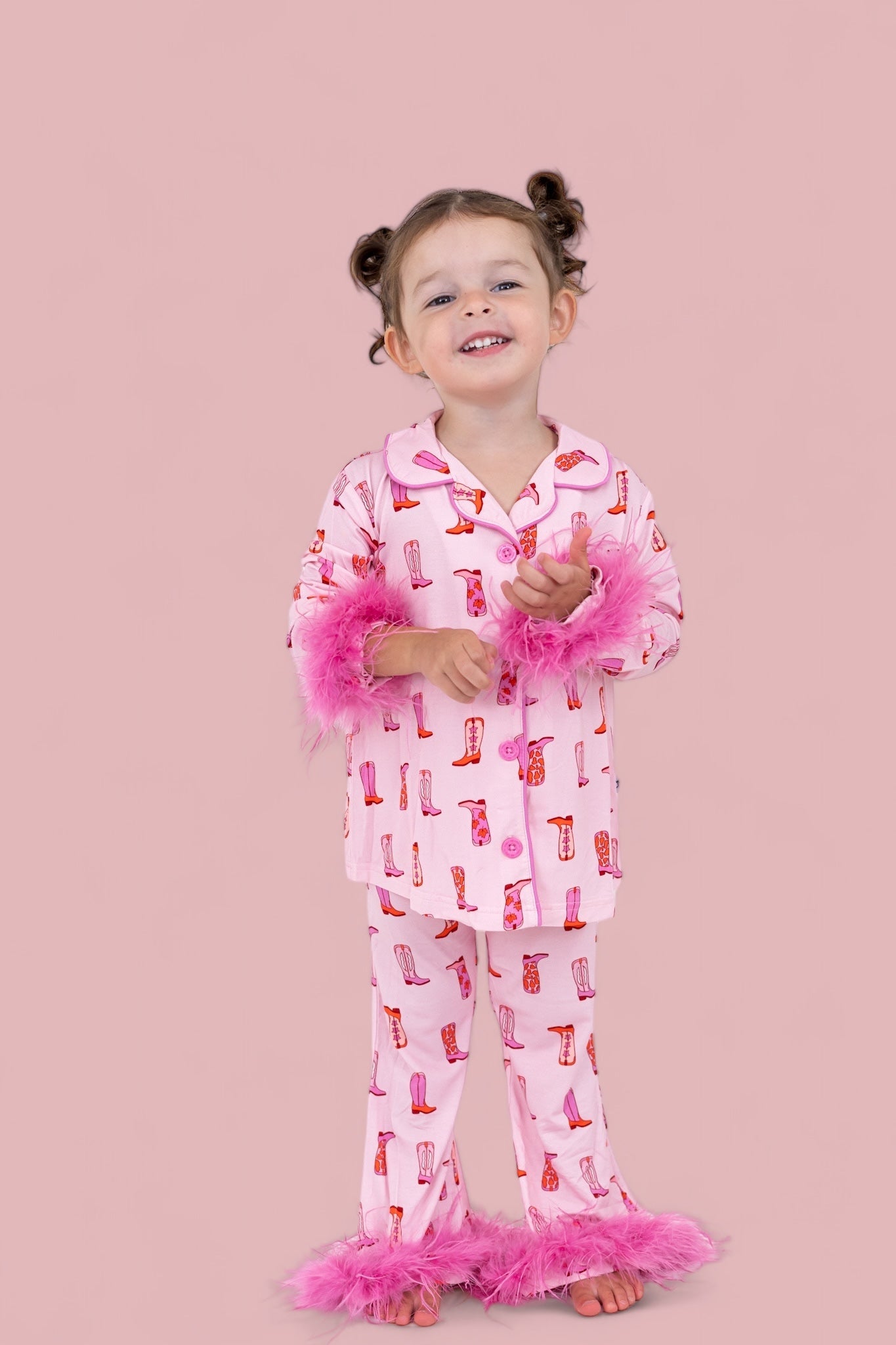 Exclusive Yee Haw Hollie Girl's Flare Feathered Dream Set