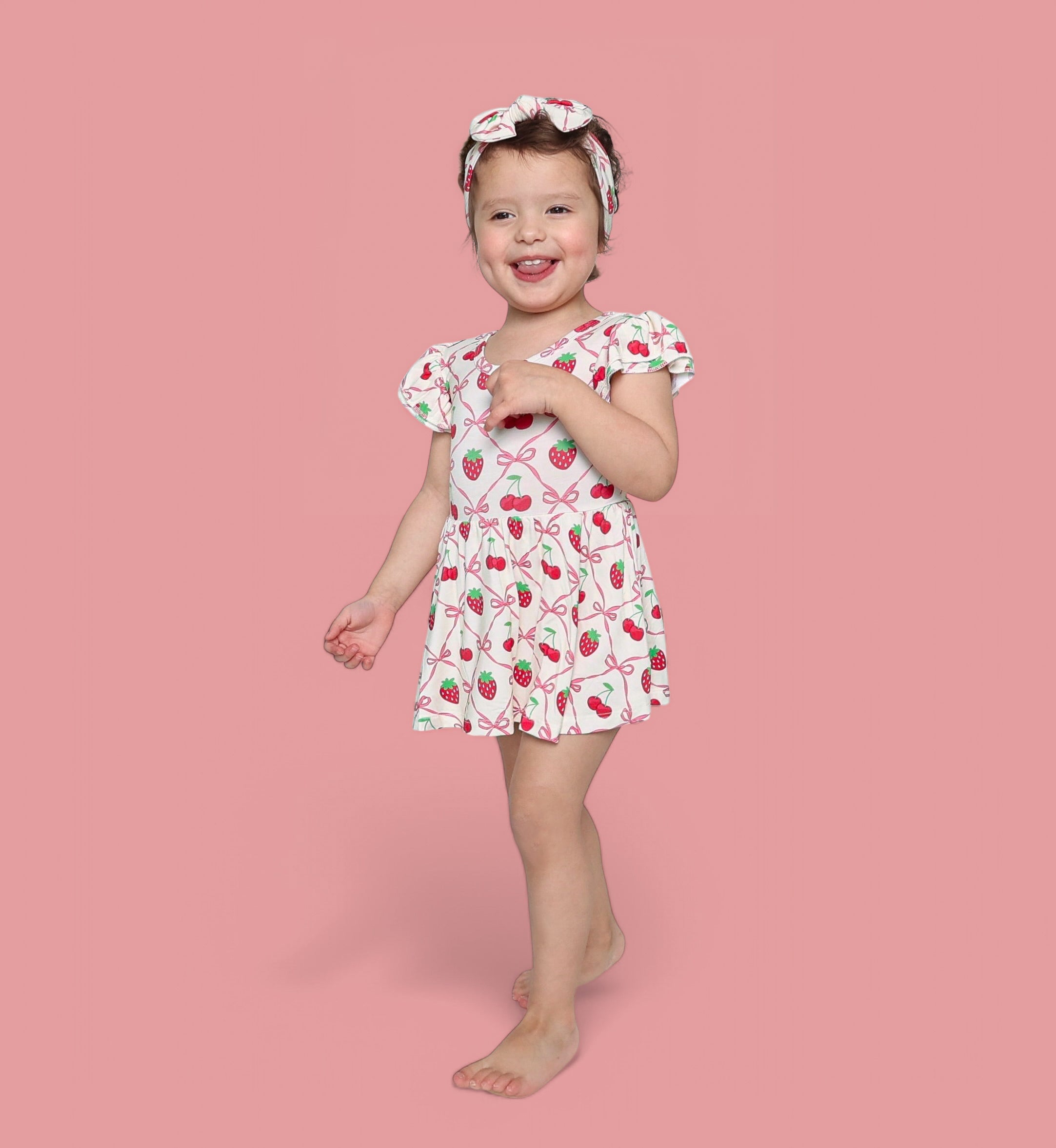 Cherry Bow Berry Dream Bodysuit Dress