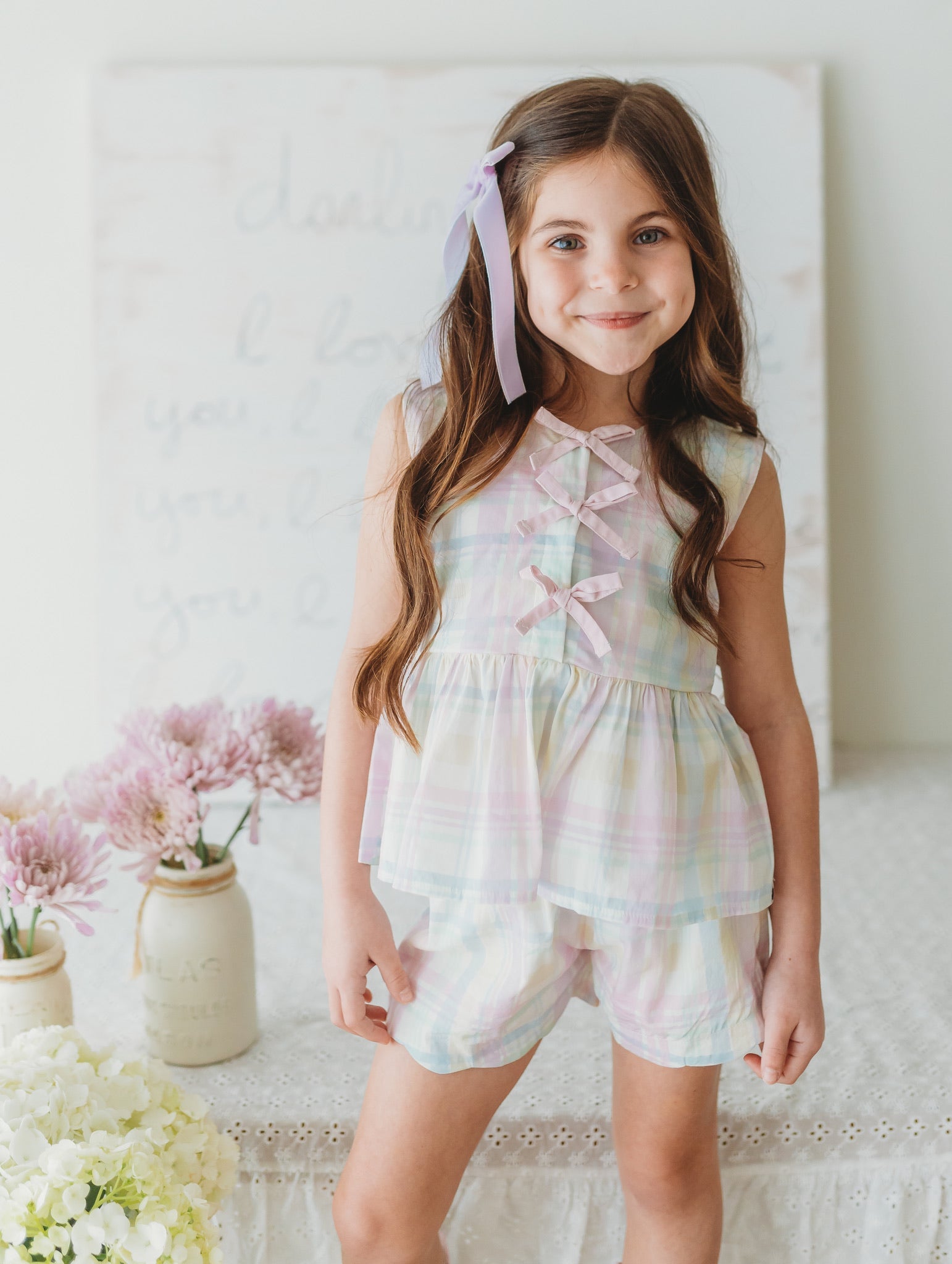 Taffy Plaid Shorts Set