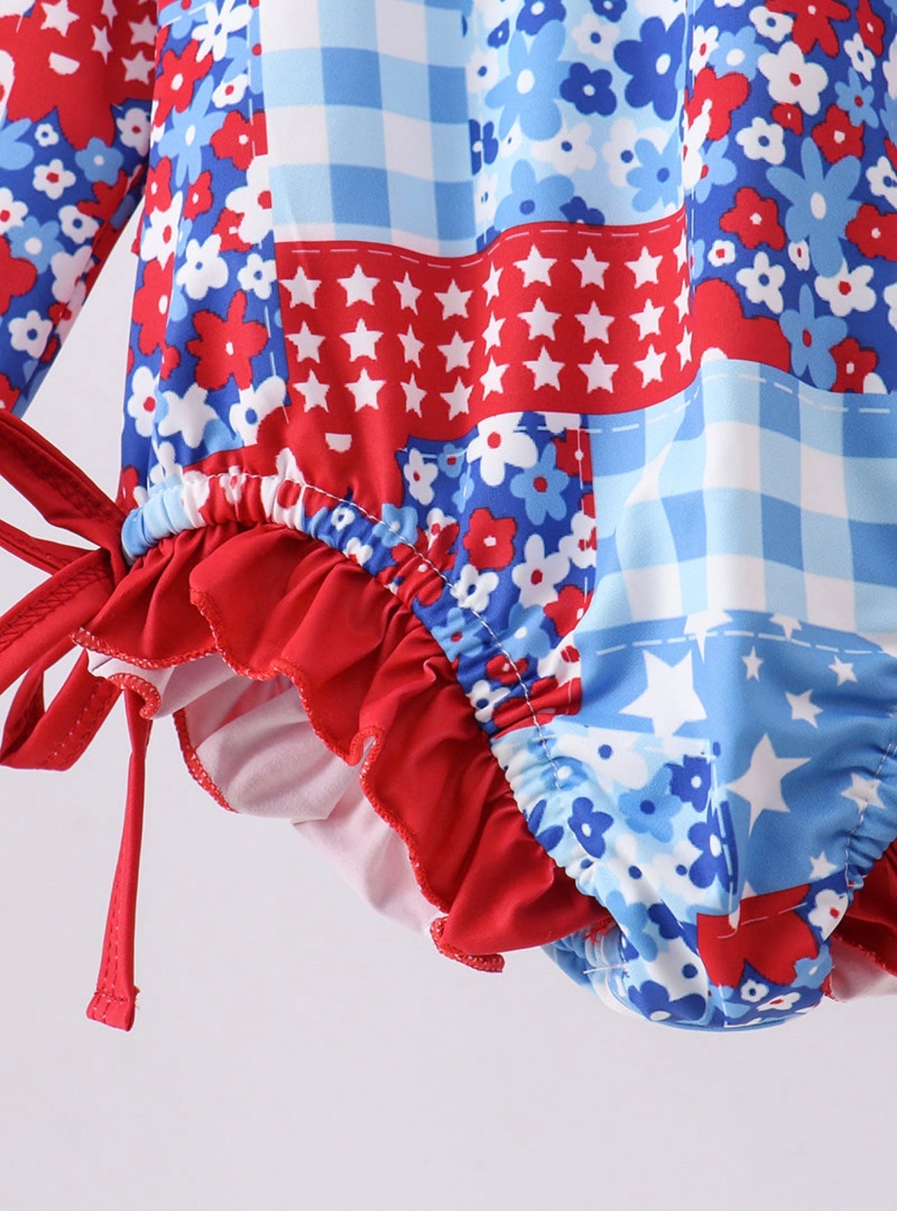 Rwb Floral Rash Guard Swimsuit