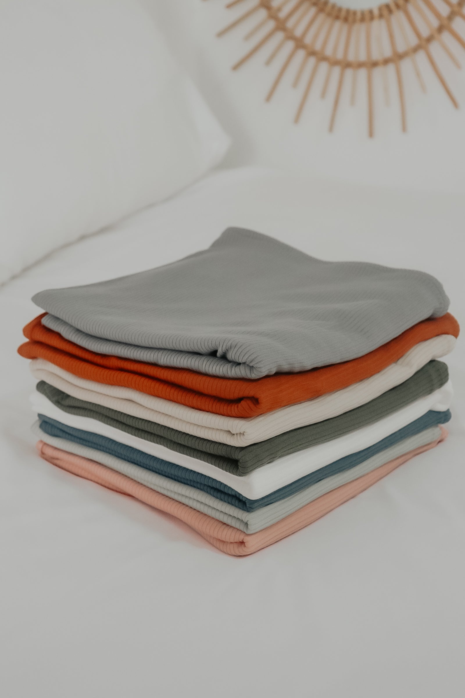 Rust Ribbed Stretch Swaddle (Ships June 8)