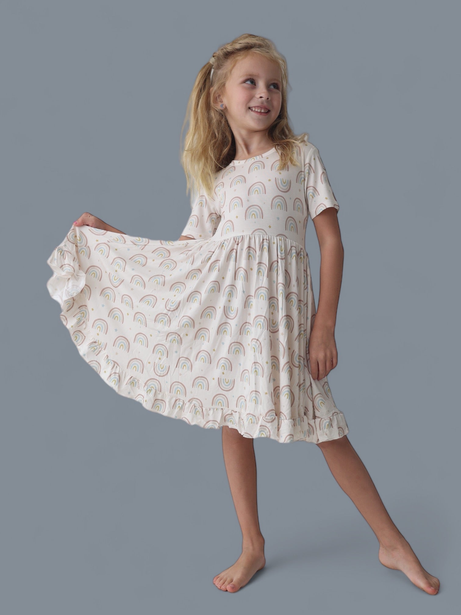 Exclusive Raleigh's Rainbows Dream Ruffle Dress