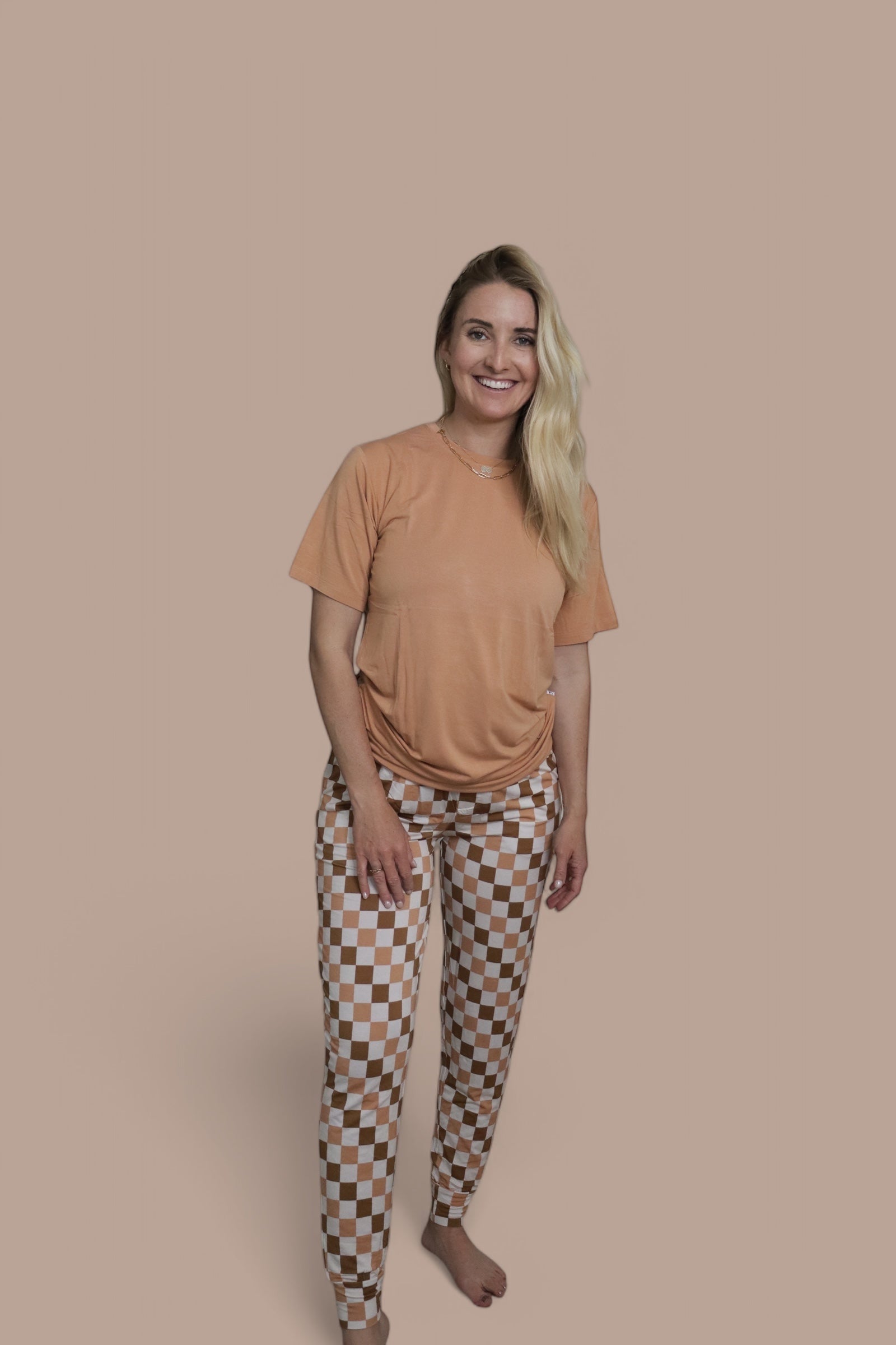 Chestnut Checkers Men's Dream Jogger Set