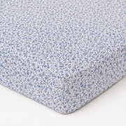 Blue Floral Crib Sheet
