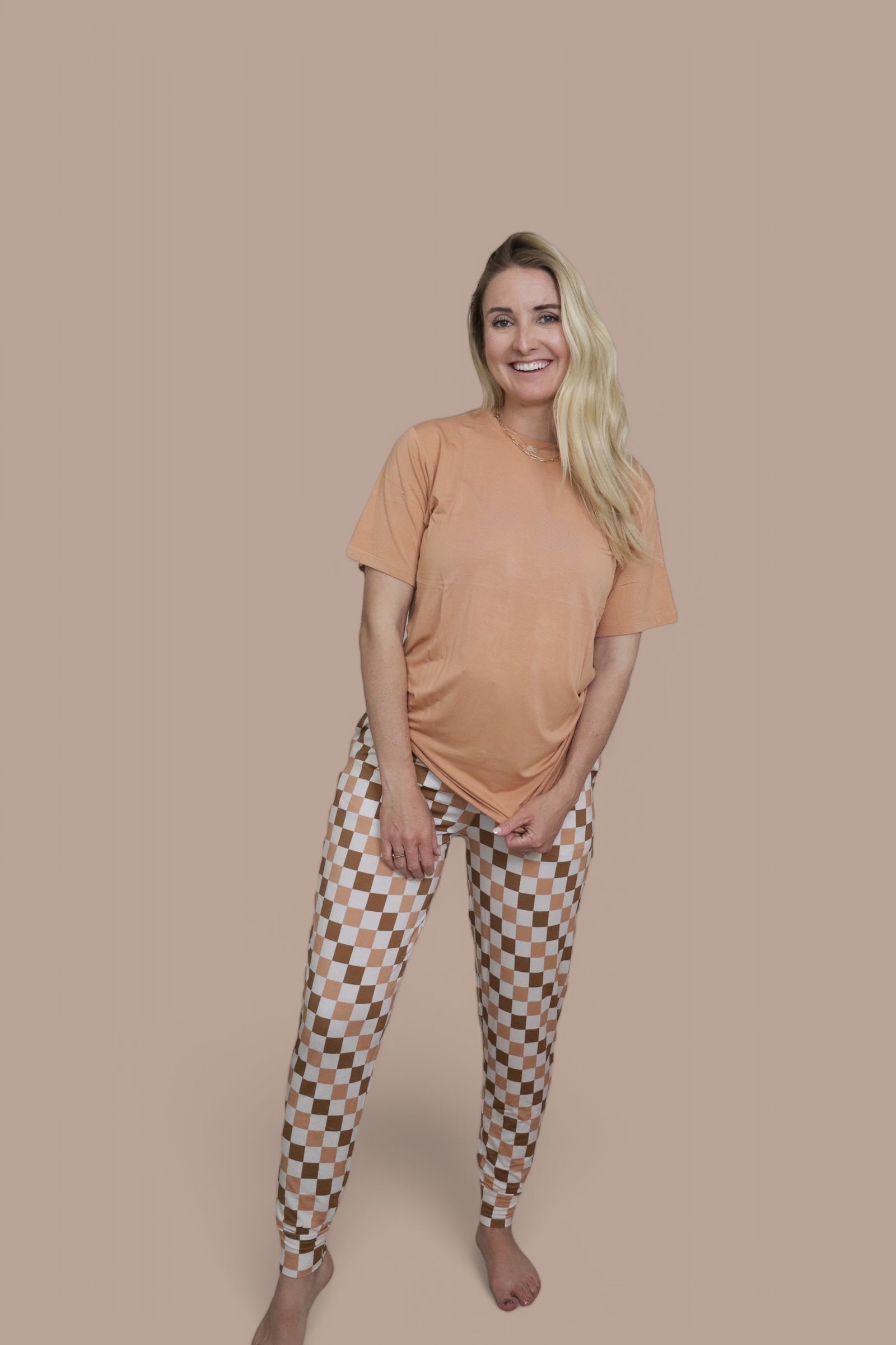 Chestnut Checkers Men's Dream Jogger Set