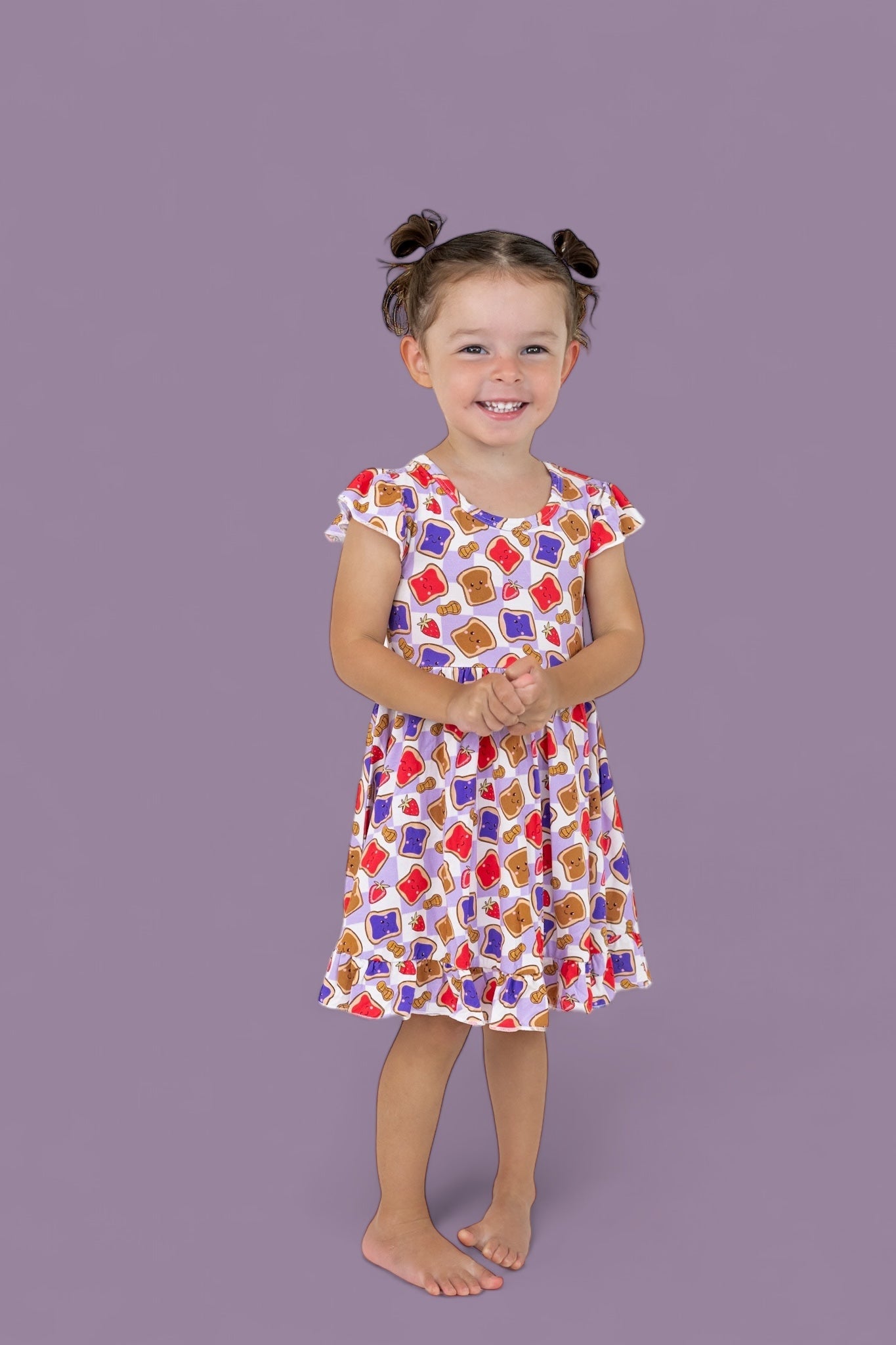 Exclusive Peanut Butter Jelly Time Dream Ruffle Dress