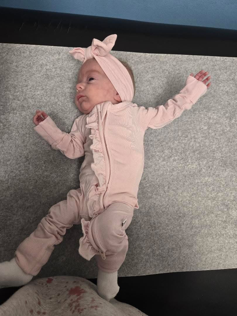 Dawn Ruffled Zippered Baby Romper