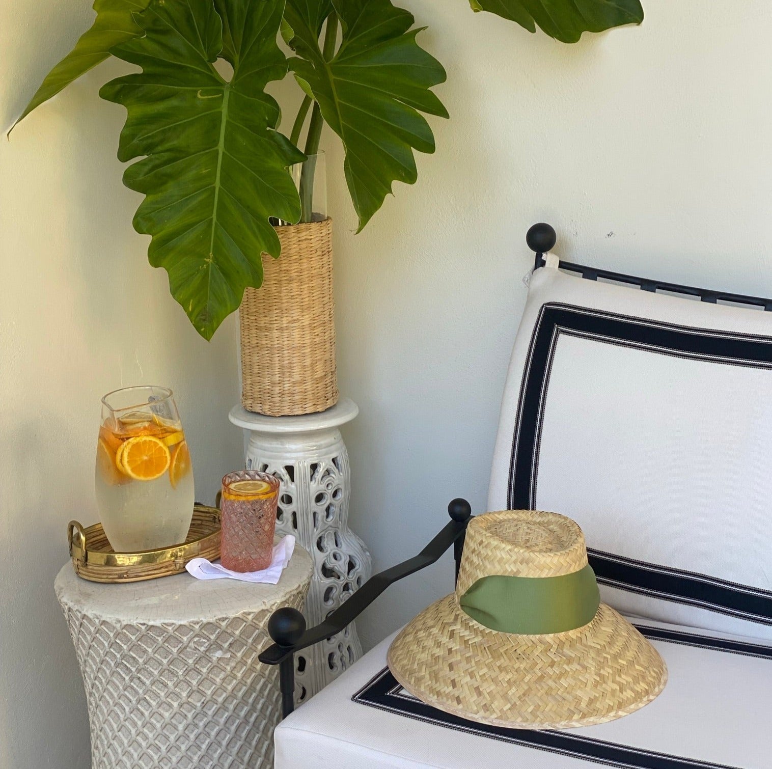 Amaryllis Sun Hat - Red Wide & Short Grosgrain Ribbon