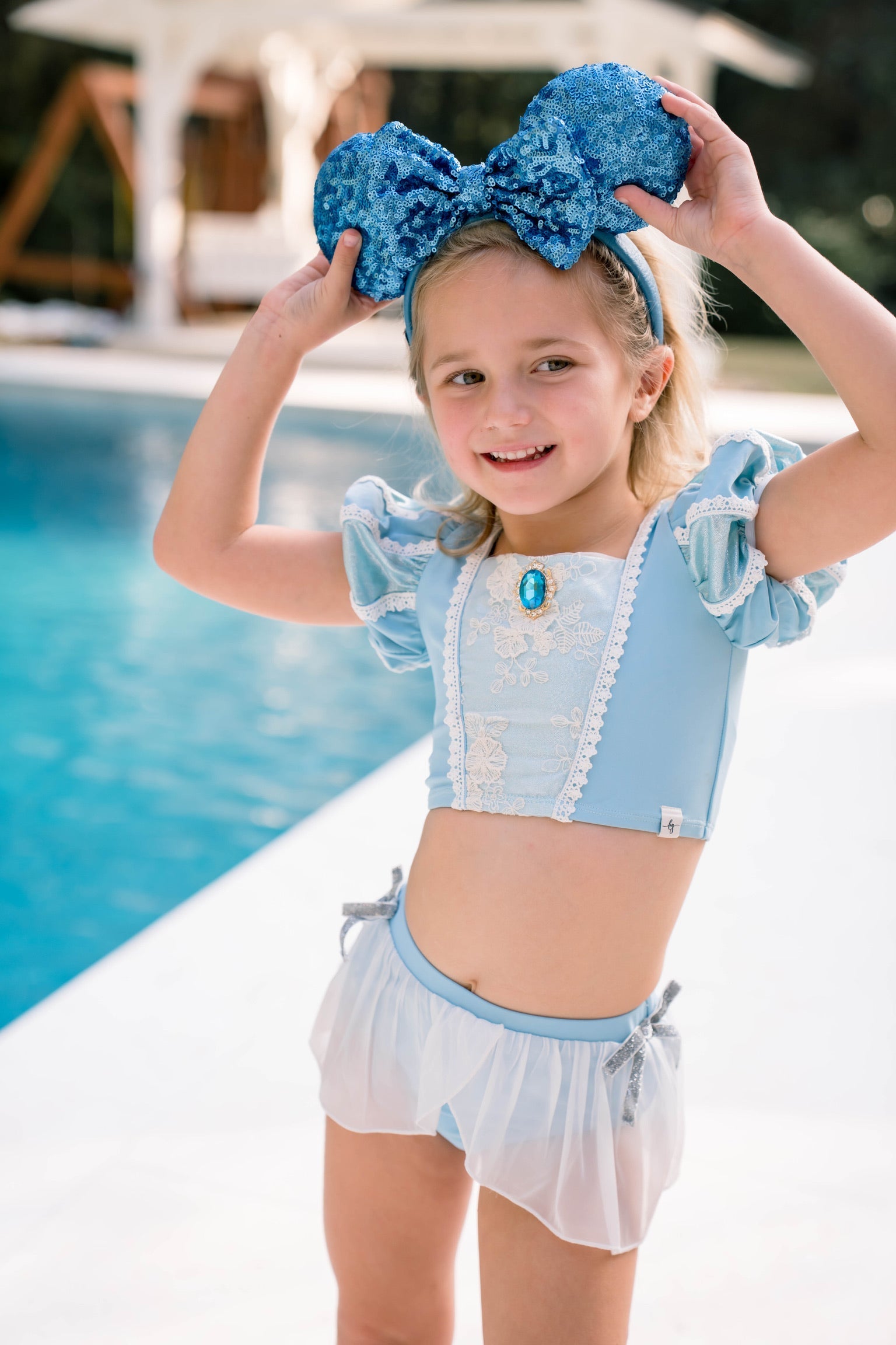 Glass Slipper Puff Sleeve Bikini