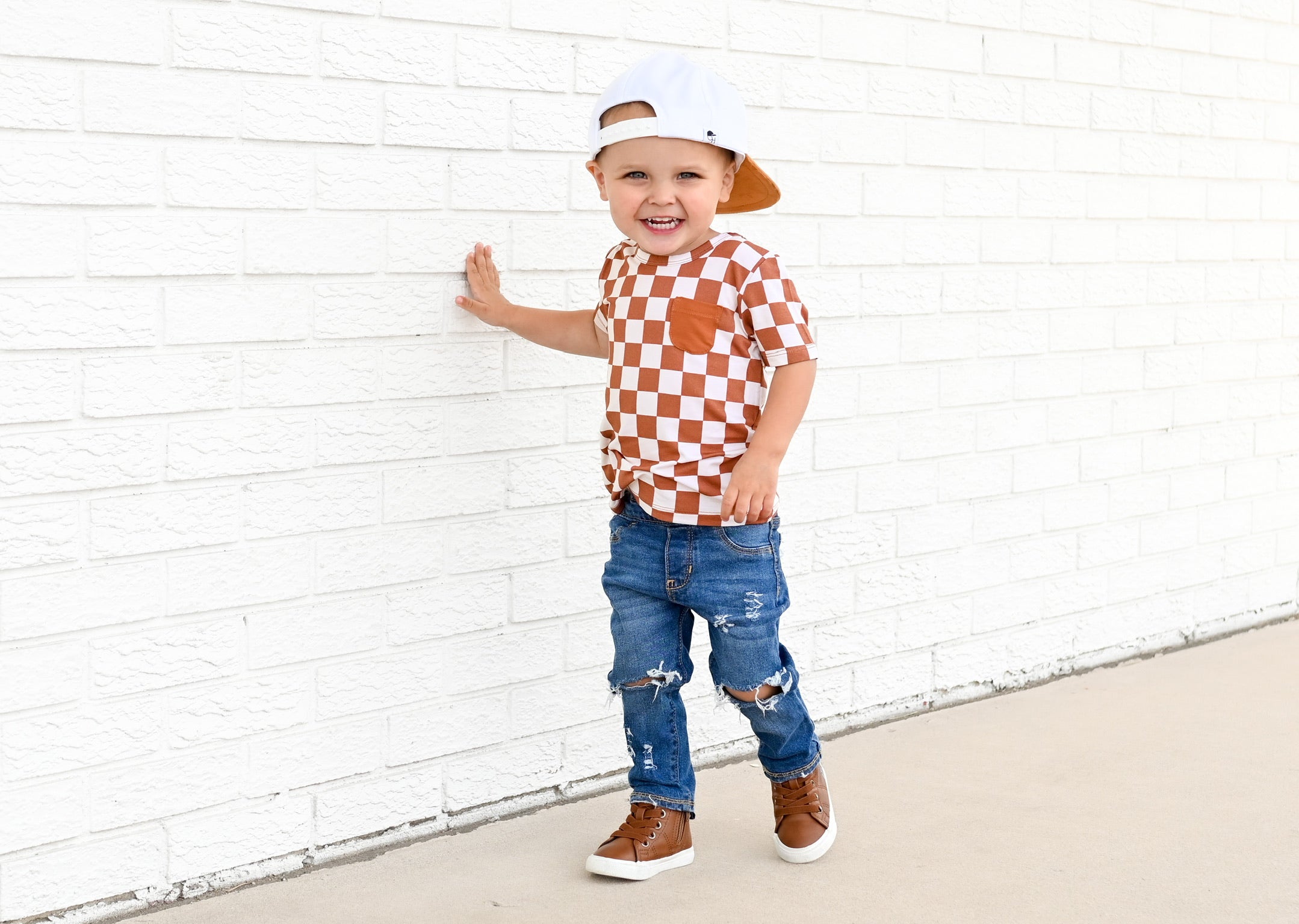 Copper Checkers Dream Pocket Tee