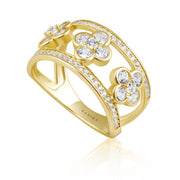 Mia Cz Clover Ring