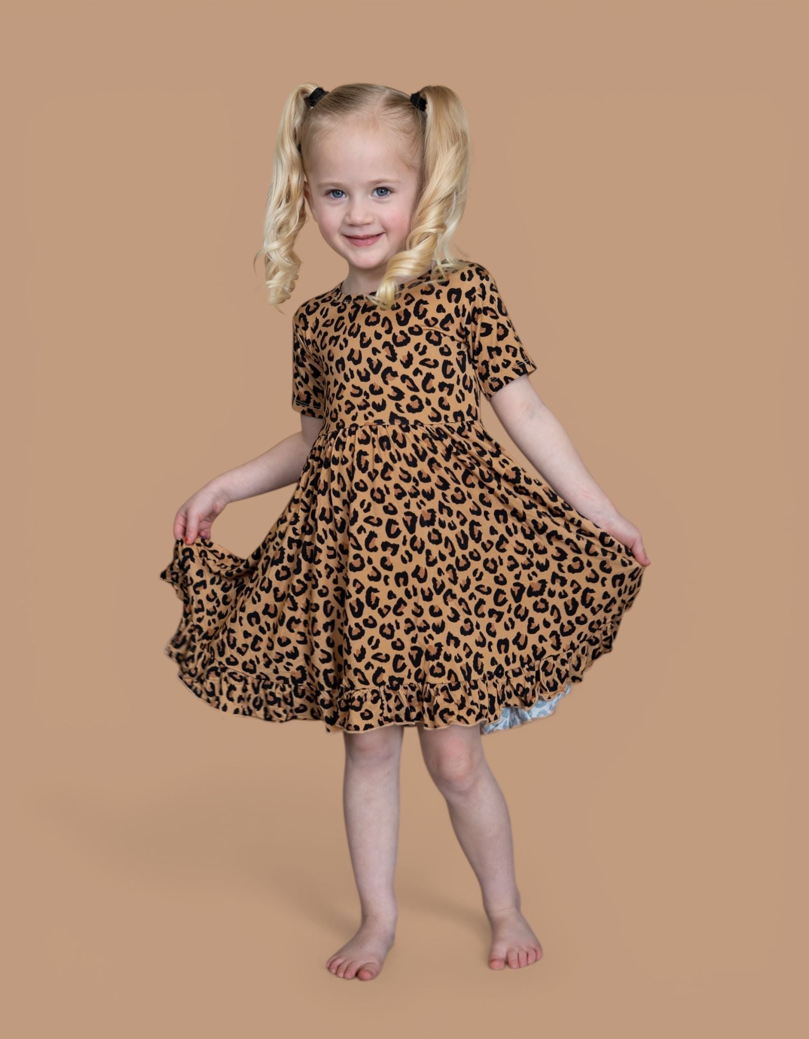 Leopard Dream Ruffle Dress