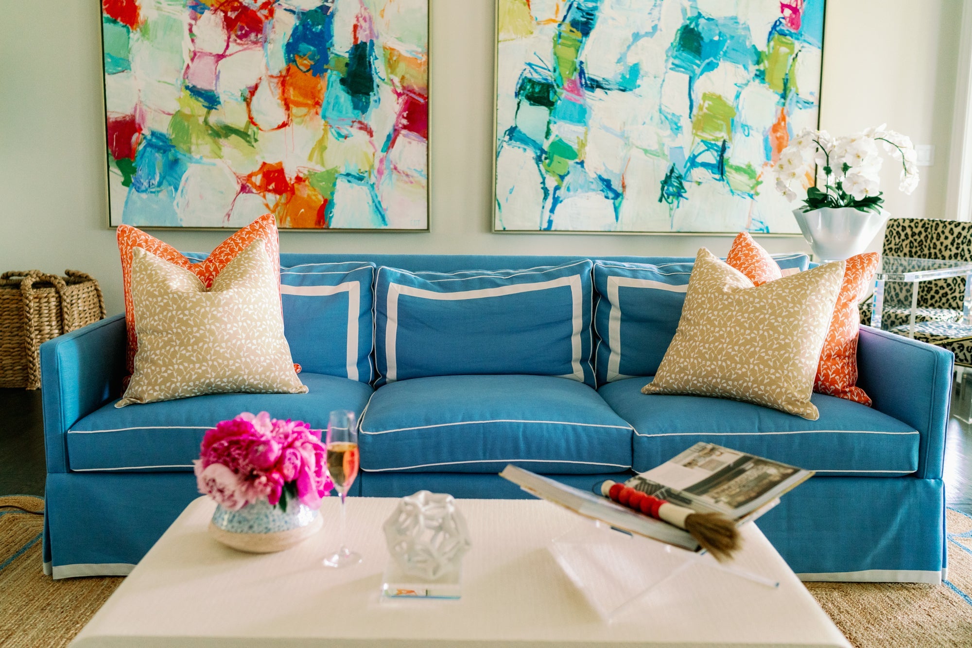 Genevieve Throw Pillow (linen)