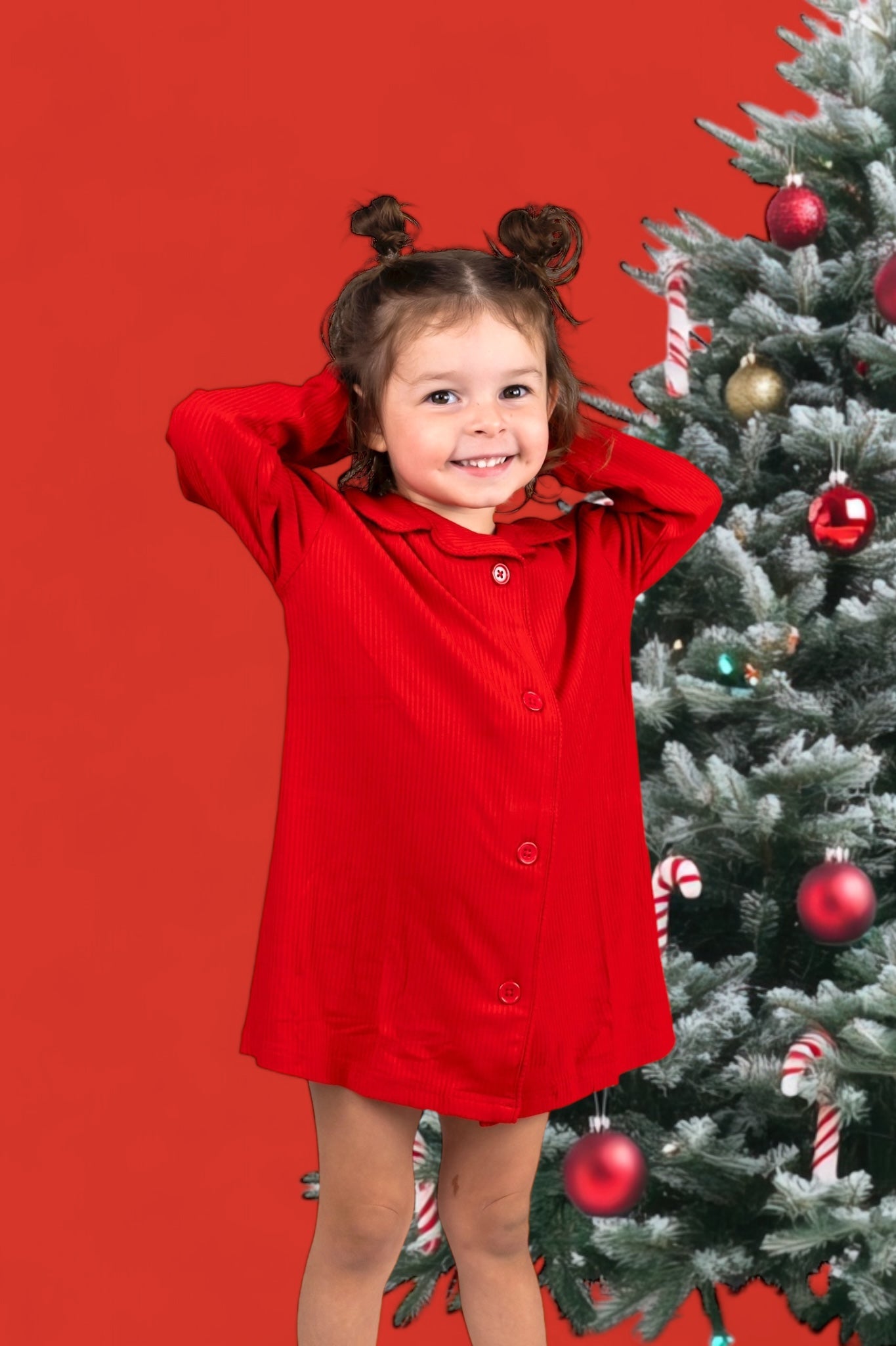 Red Rib Girl's Dream Gown