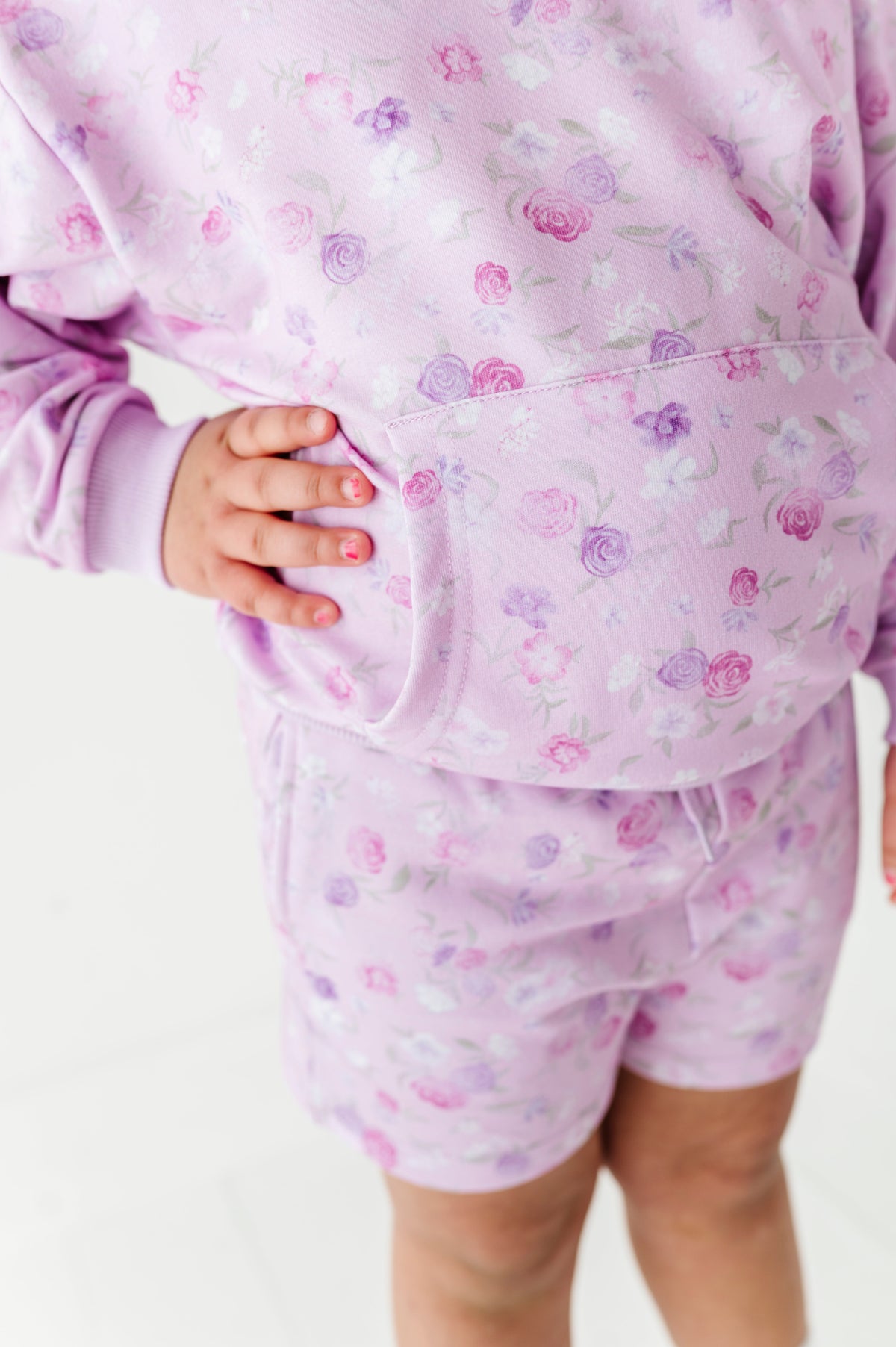 Lilac Petals Kids Hooded Sweatshirt