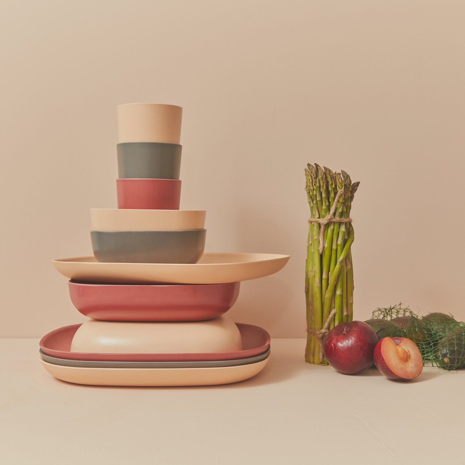 Bamboo Small Cup - 4 Piece Set Blush