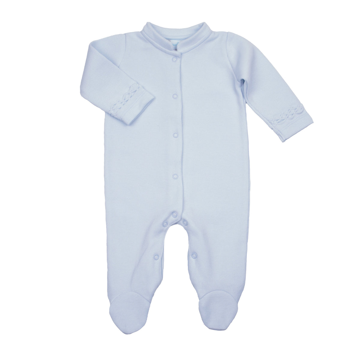 Hand Smocked Footie - Lt.blue