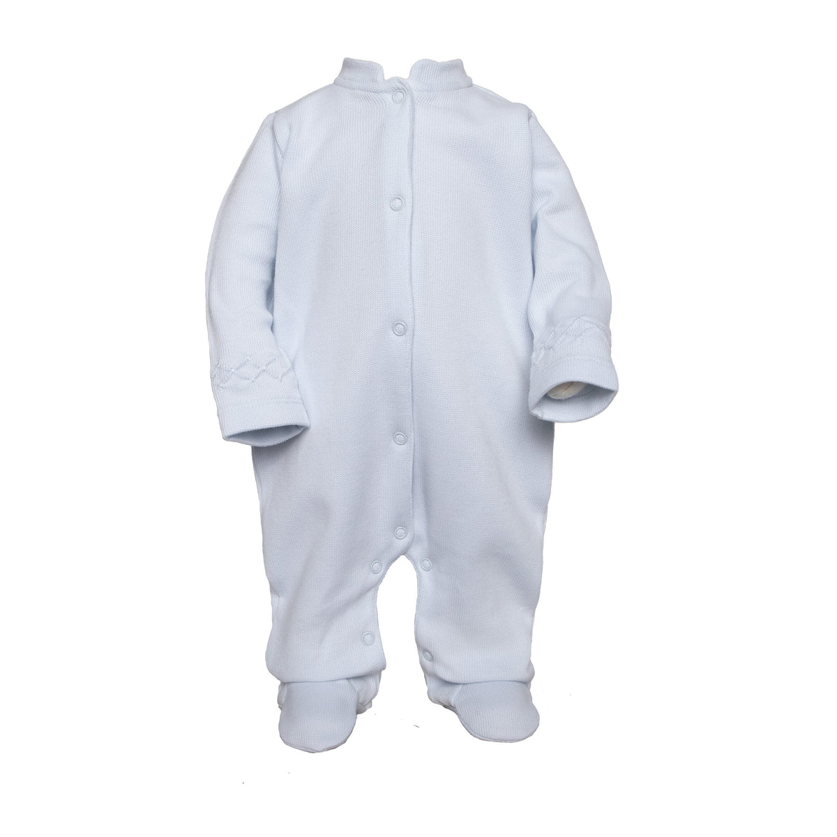 Hand Smocked Footie - Lt.blue