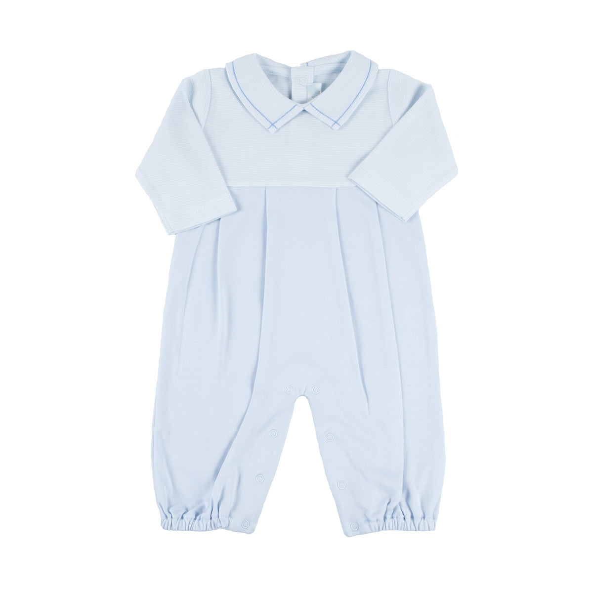 Lt.blue Striped Classic Long One Piece