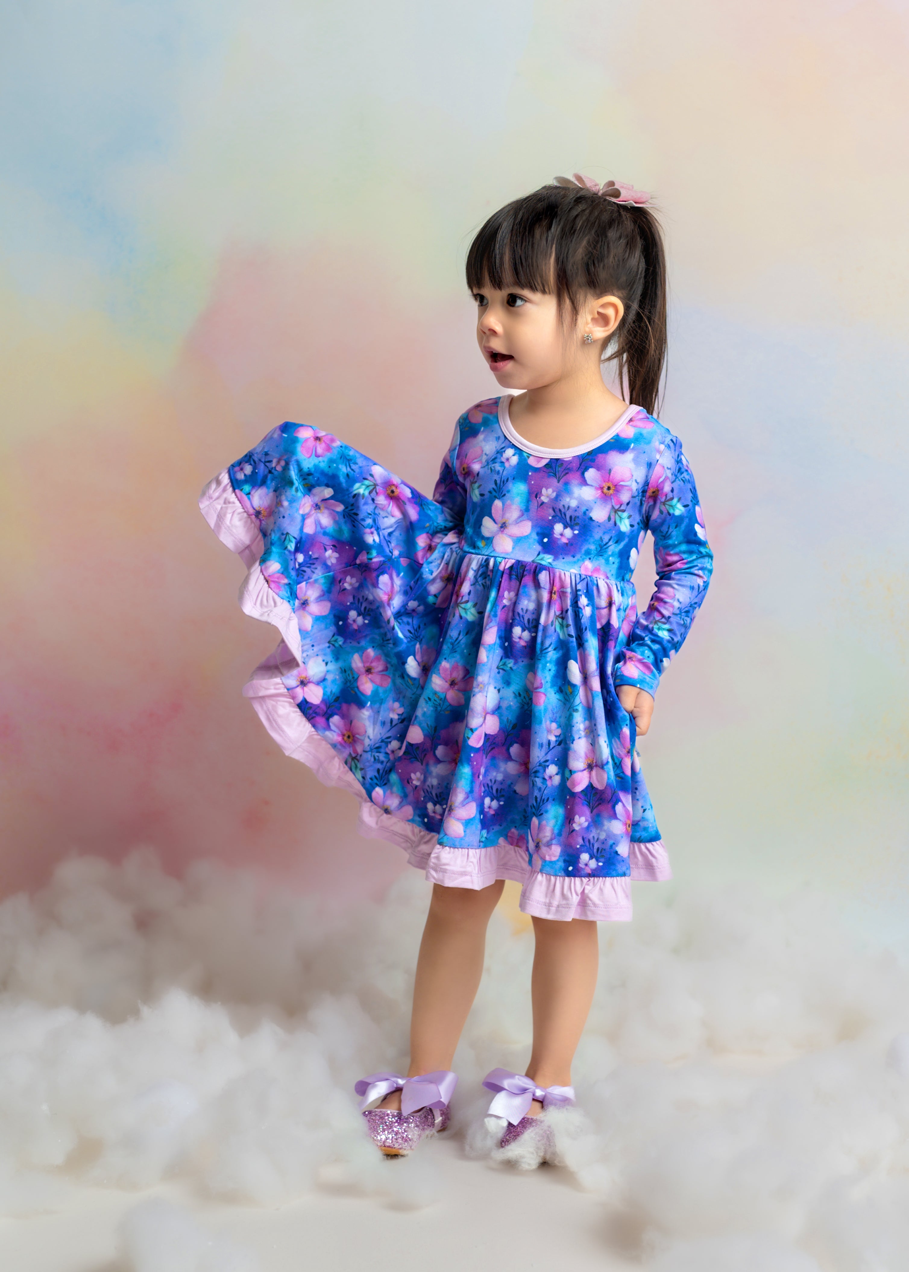 Dreamy Blooms | Bamboo Ruffle Twirl Dress