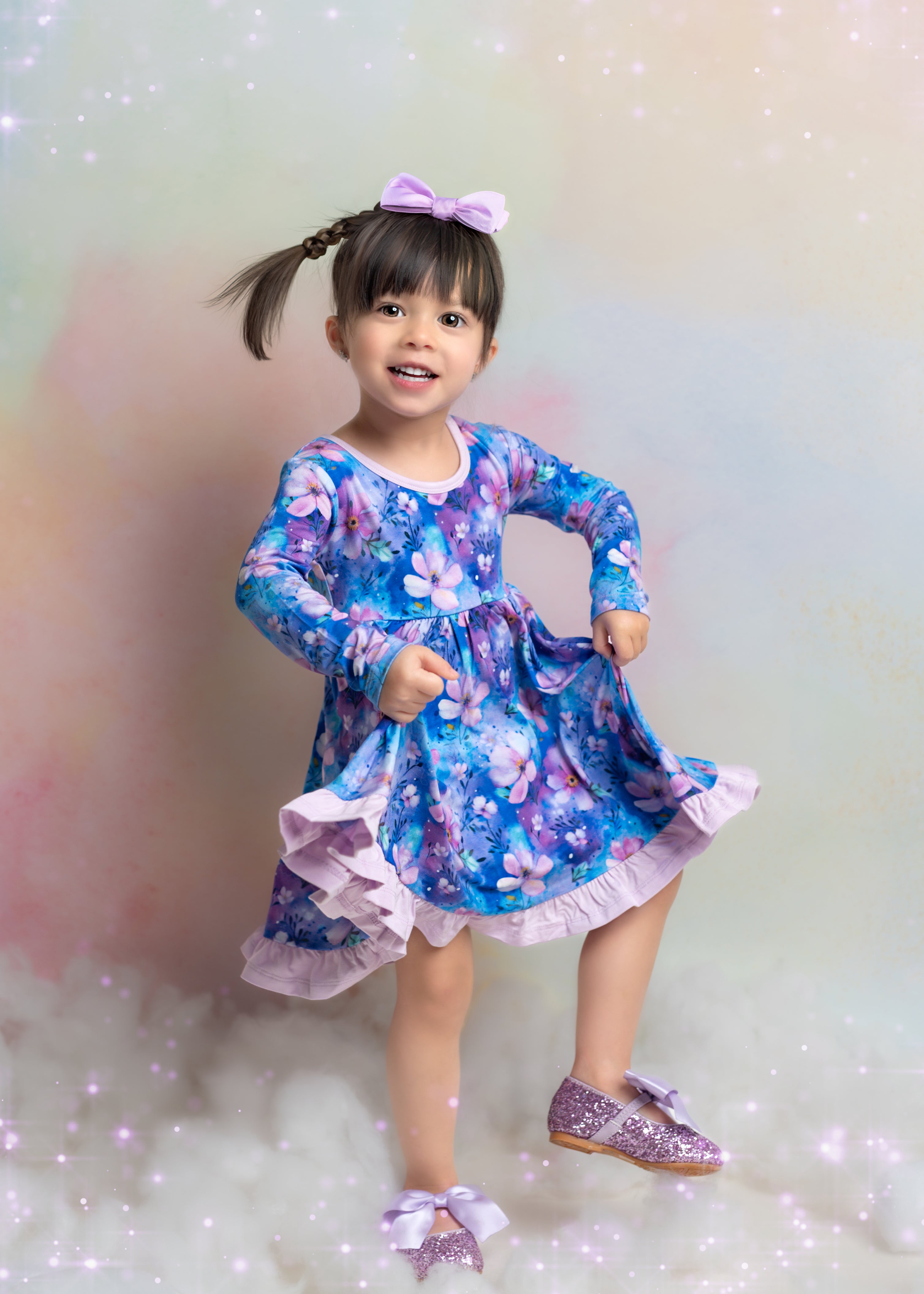 Dreamy Blooms | Bamboo Ruffle Twirl Dress