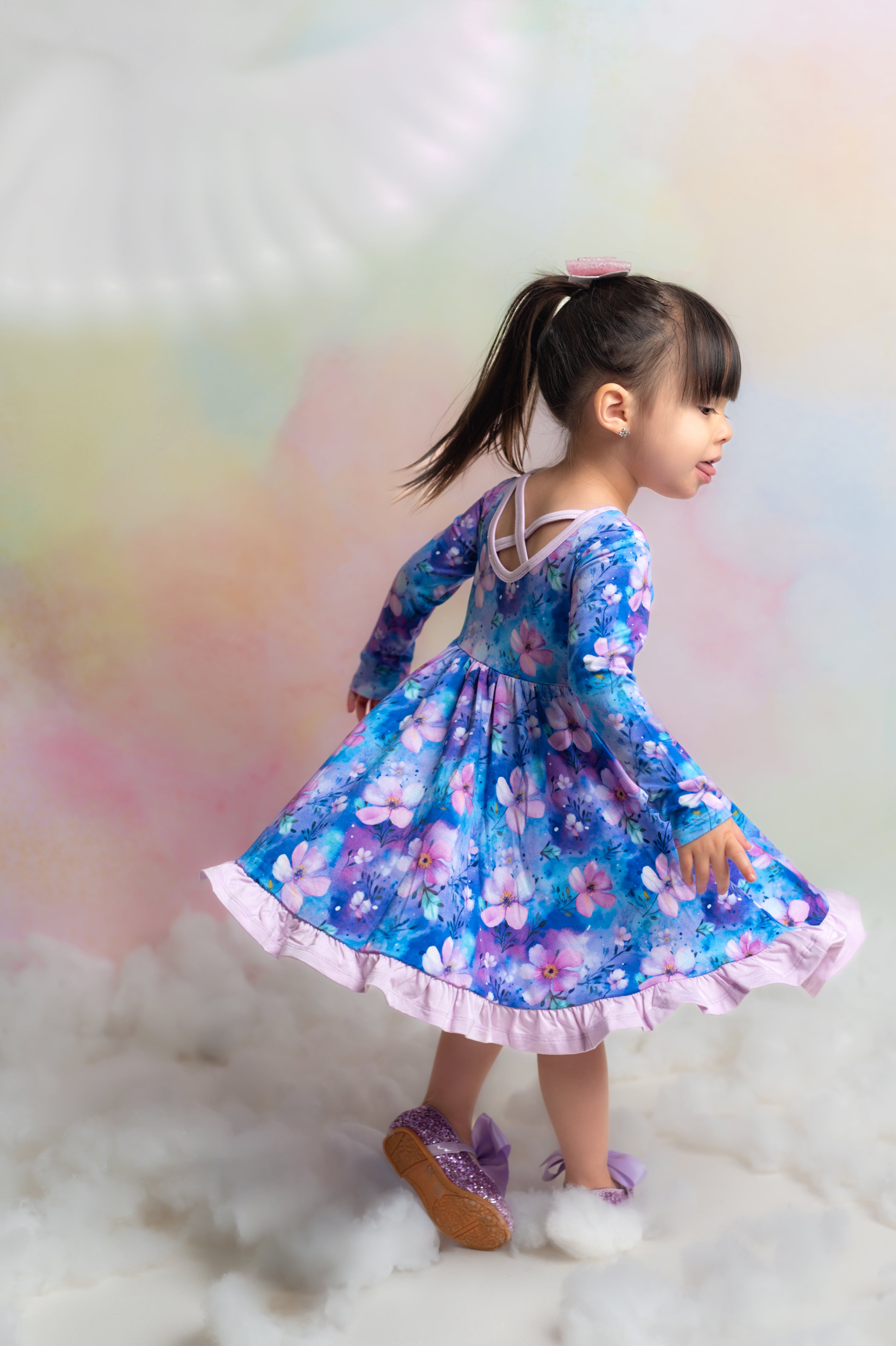 Dreamy Blooms | Bamboo Ruffle Twirl Dress
