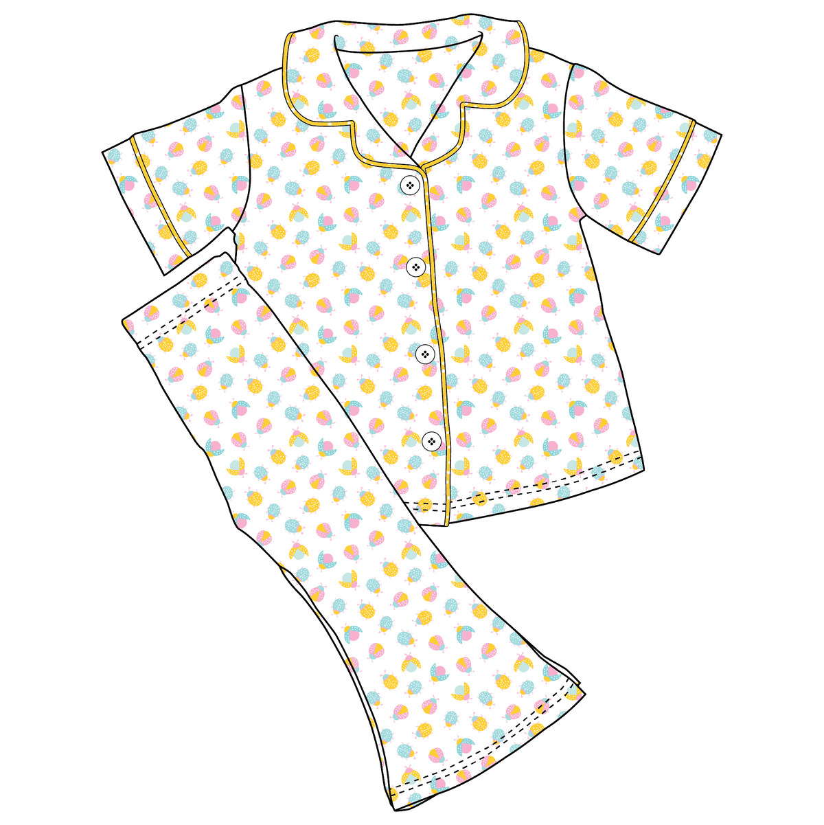 Eloise Ladybugs Bamboo Girls Luxe Lounge Set (pre-order)