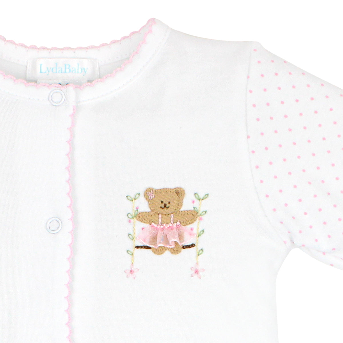 The Sweet Bear Embroidery And Printed Set 4 Pieces | Baby Girl