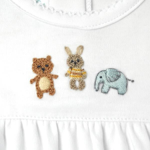 Baby Animal Toys Embroidery Footie | Baby Unisex