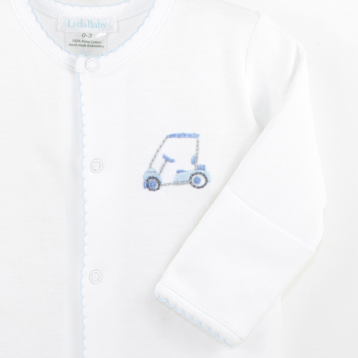 Lets Golf Embroidery Footie | Baby Boy