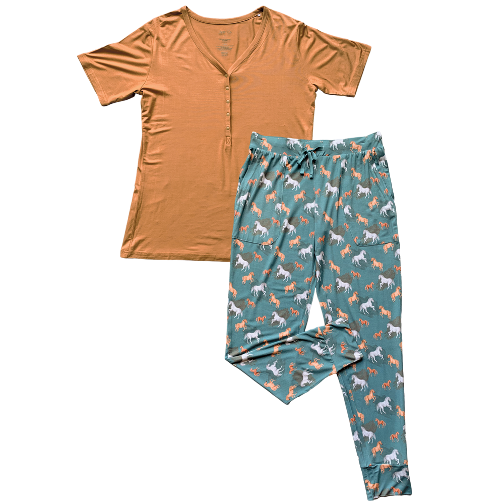 Ember Teal Bamboo Women's Lounge Pants