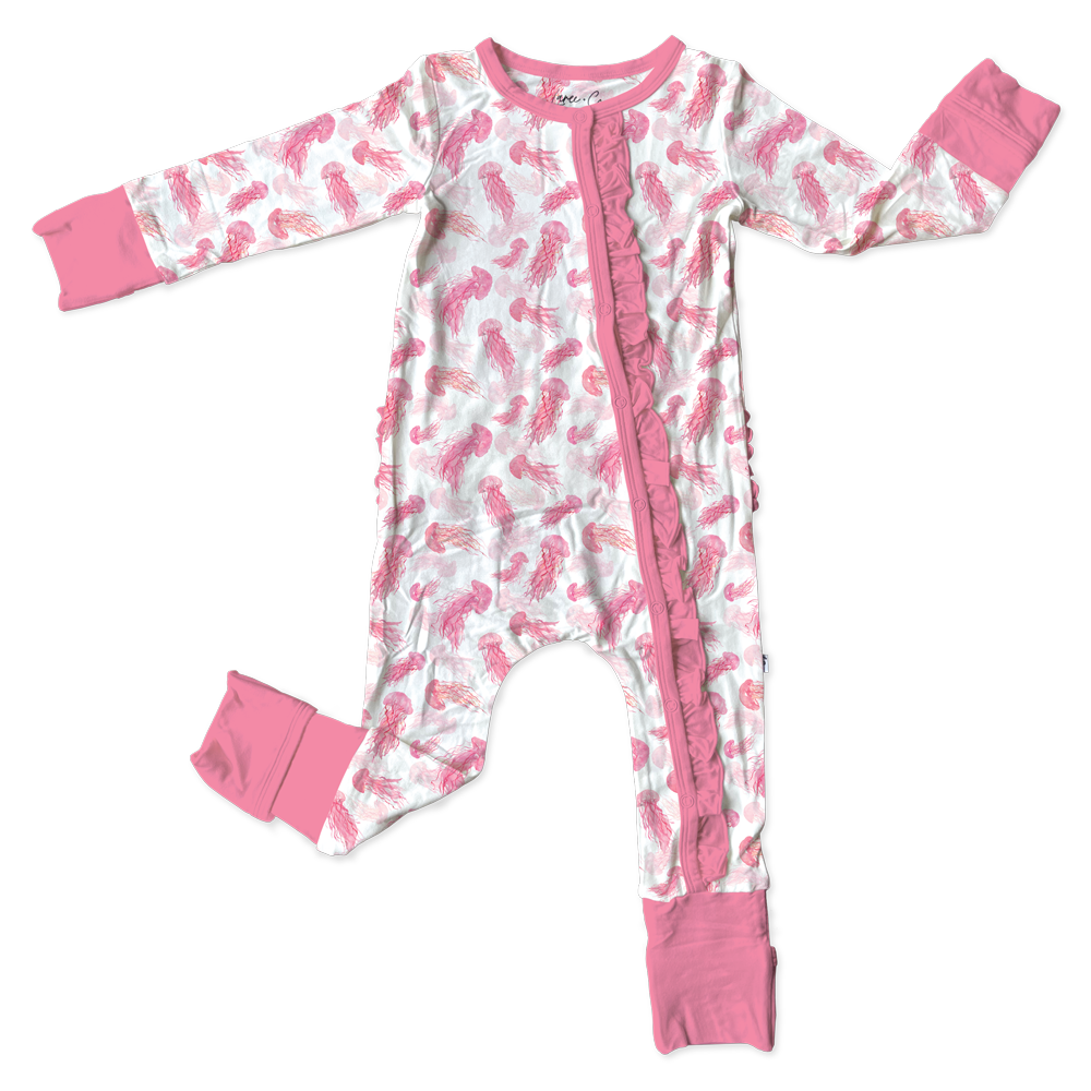 Emmie Bamboo Ruffle Convertible Footie