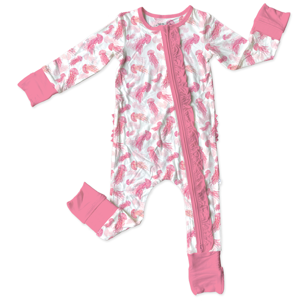 Emmie Bamboo Ruffle Convertible Footie