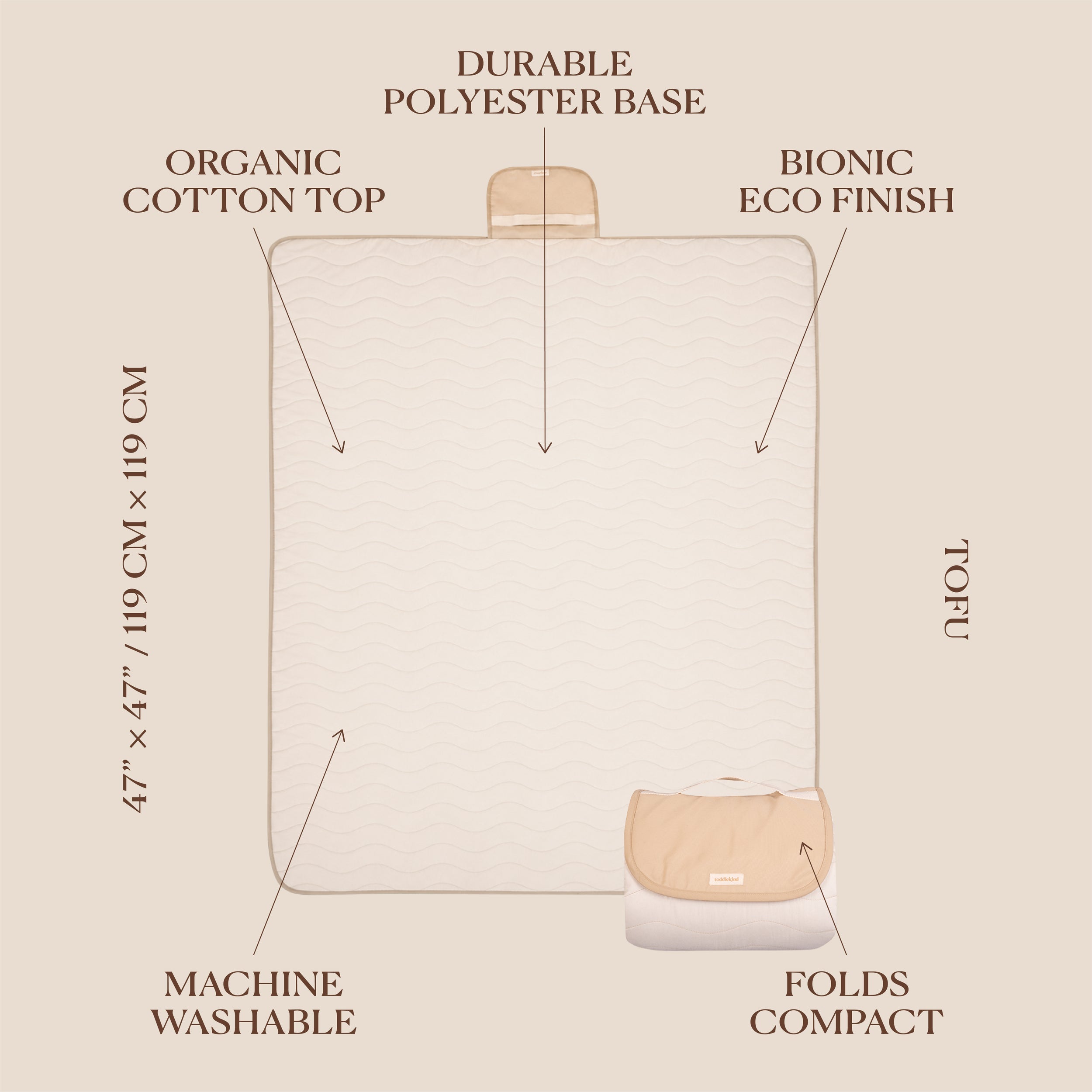 Premium Indoor/outdoor Jumbo Portable Playmat | Tofu