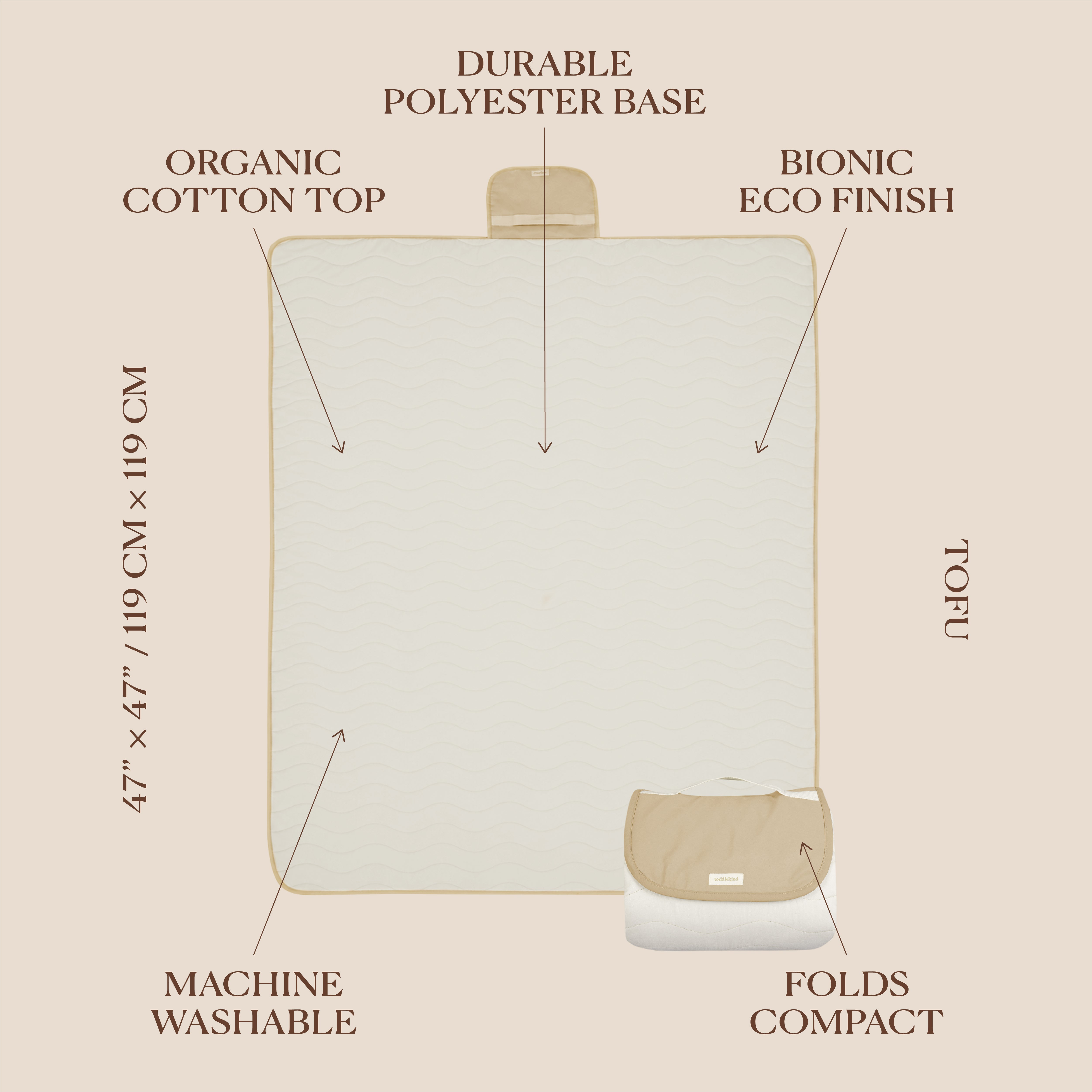 Premium Indoor/outdoor Jumbo Portable Playmat | Tofu