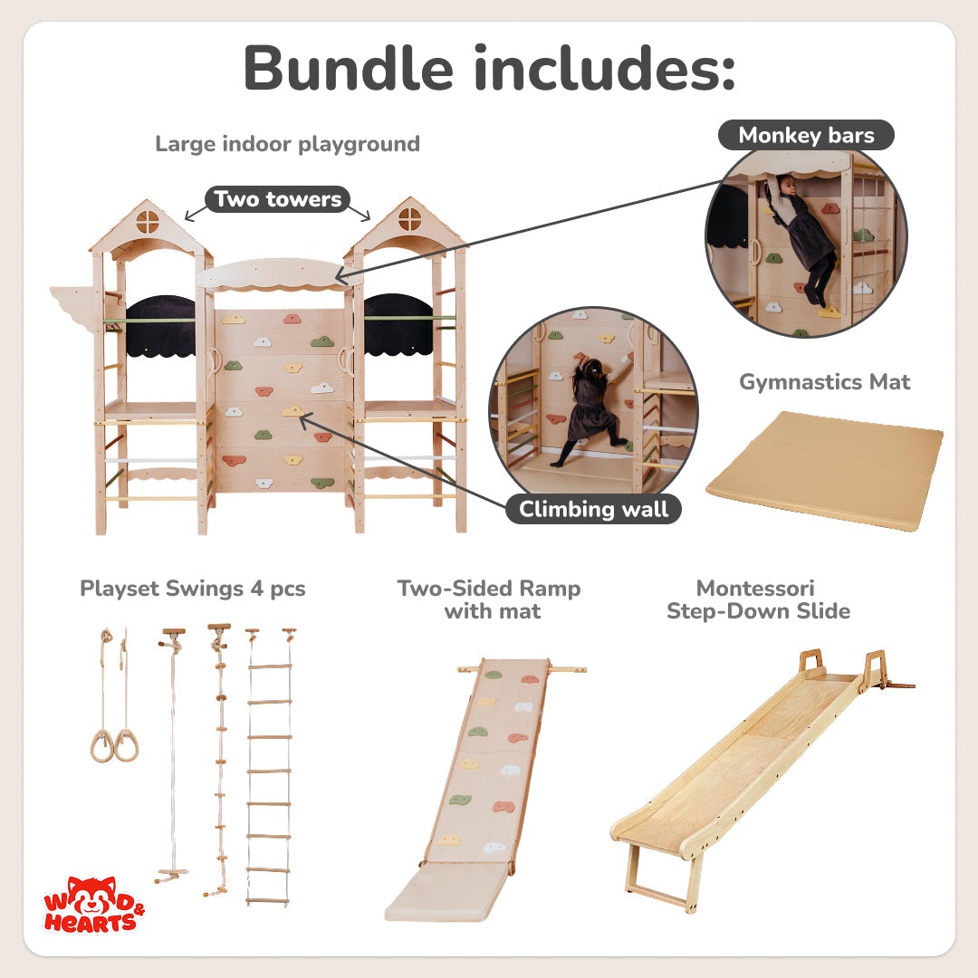 Large Kids Indoor Playground, Complete Playspace For Kids