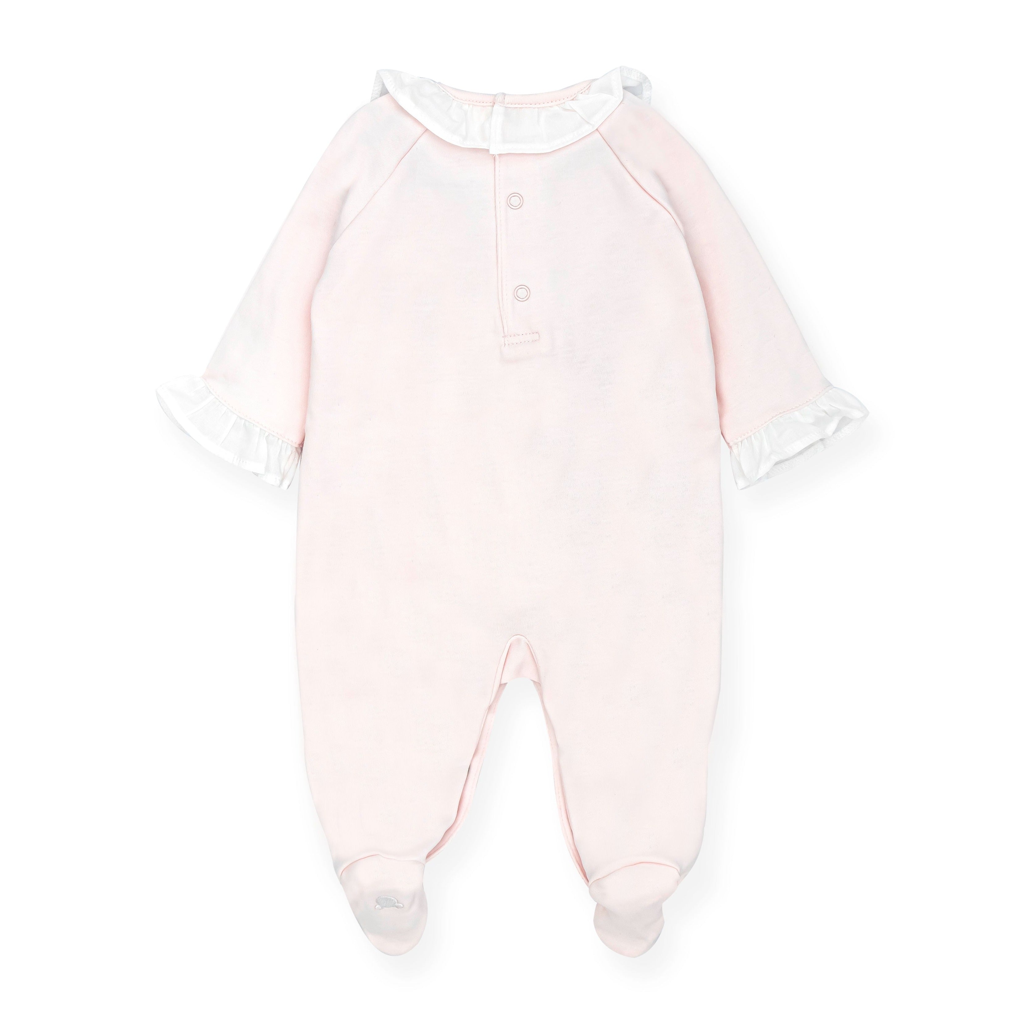 Smock "tecomoabesos" Pima Footie, Pink