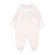 Smock "tecomoabesos" Pima Footie, Pink