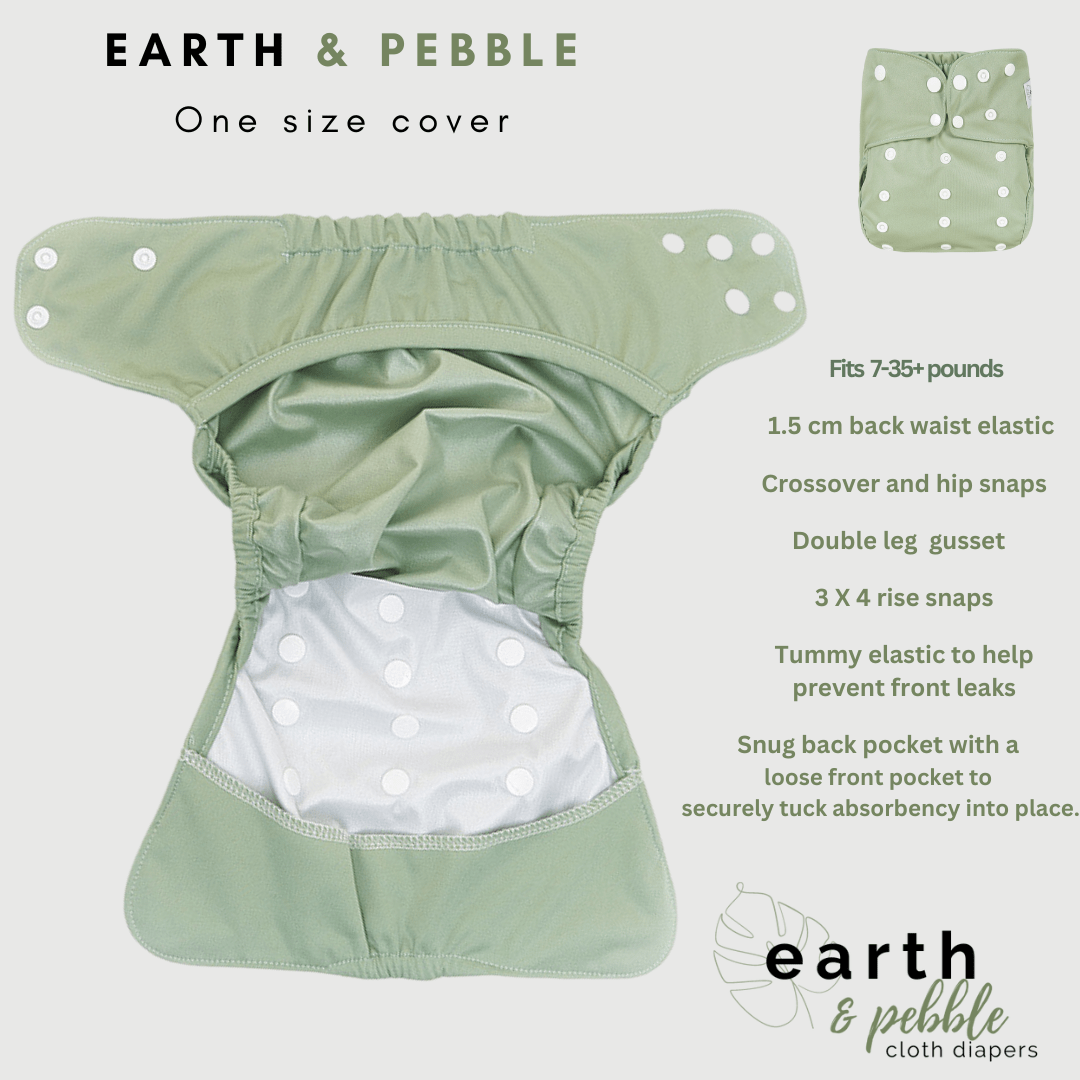 Earth & Pebble One Size Diaper Cover - Natural World Collection